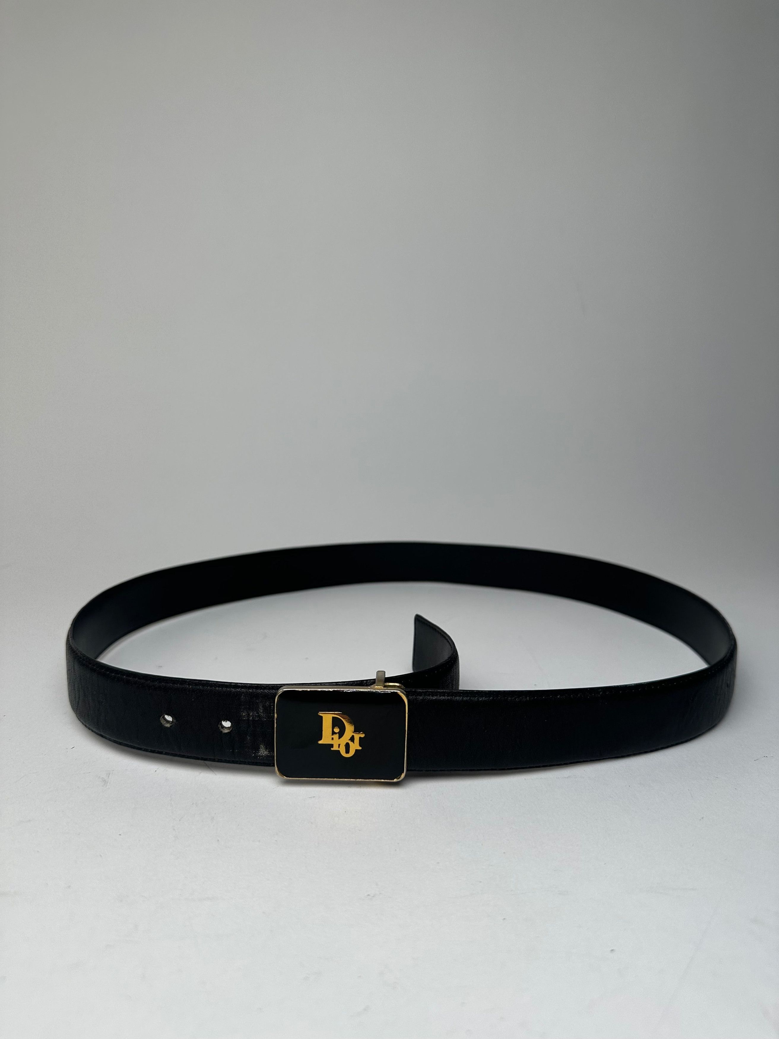 Dior Vintage Leather Belt Black Size ONE SIZE - 7 Thumbnail