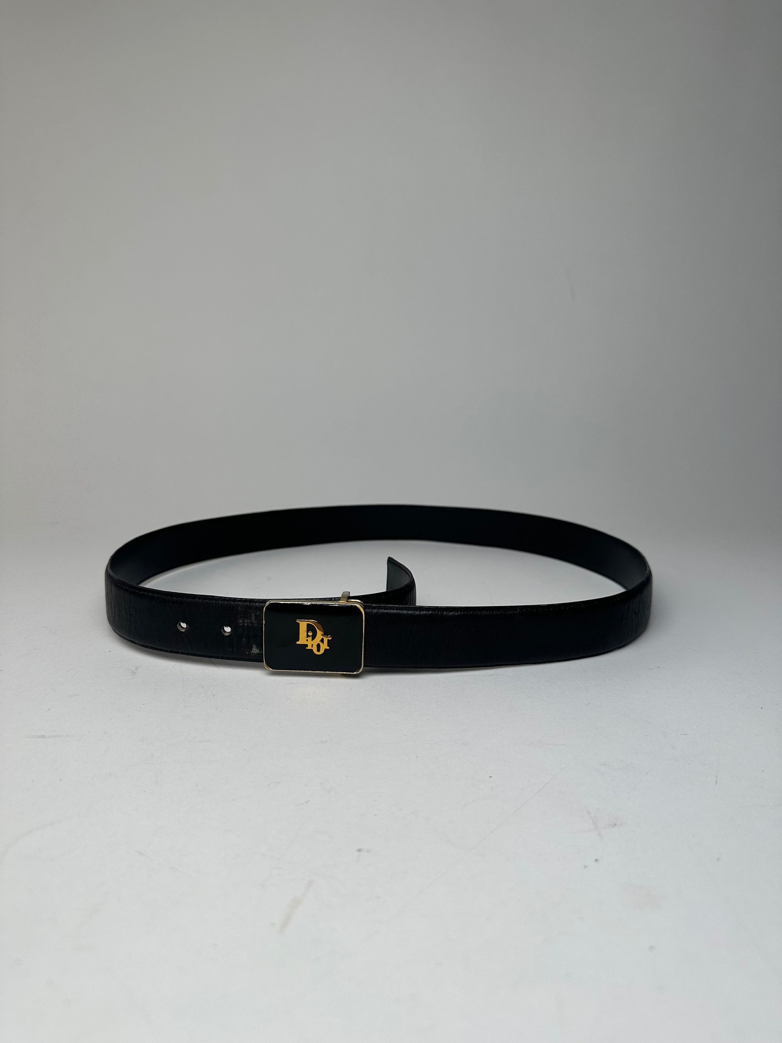 Dior Vintage Leather Belt Black Size ONE SIZE - 10 Thumbnail