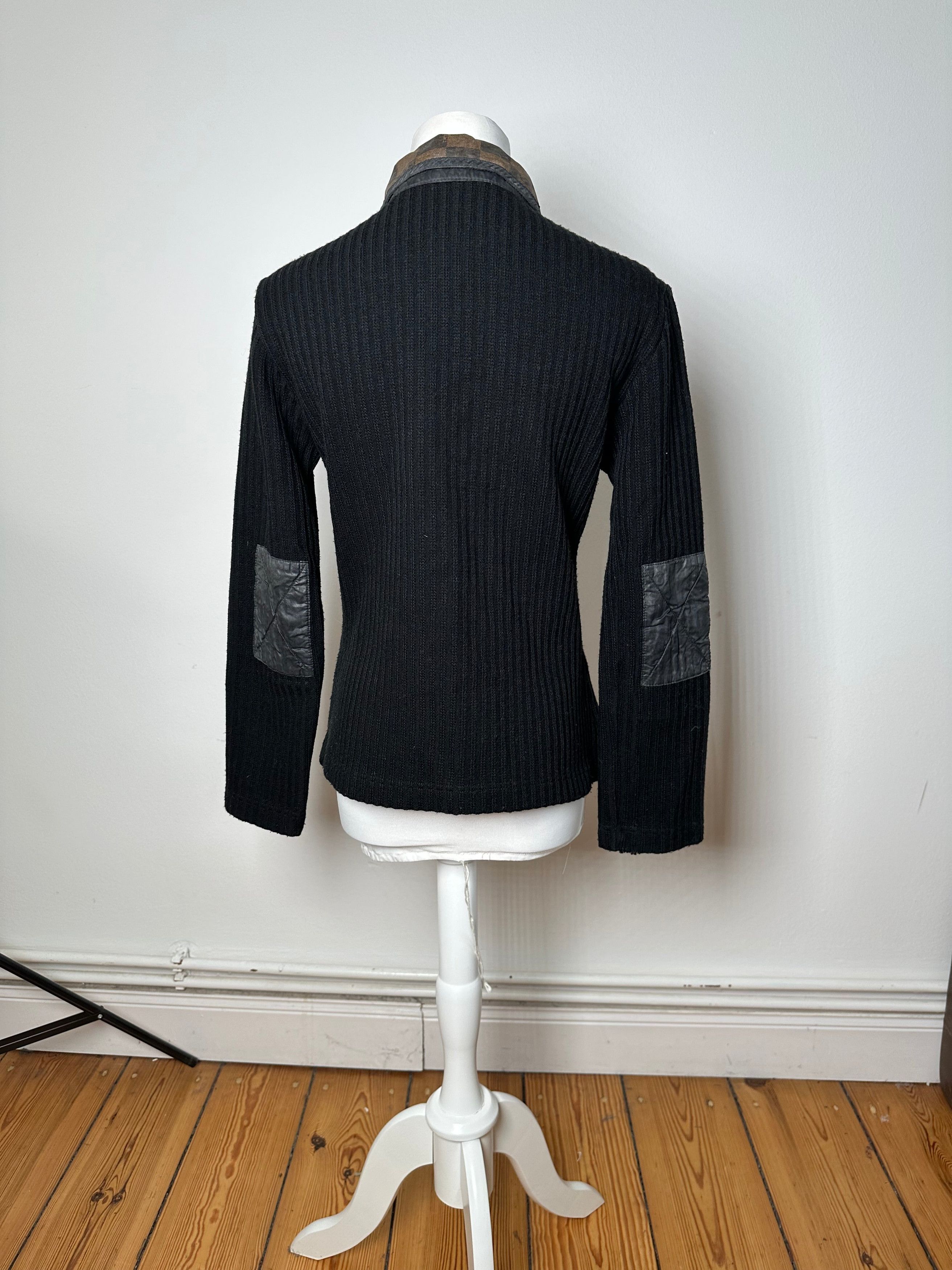 Fendi Vintage Roma Wool Sweater Black Brown 36/S Size S / US 4 / IT 40 - 3 Thumbnail