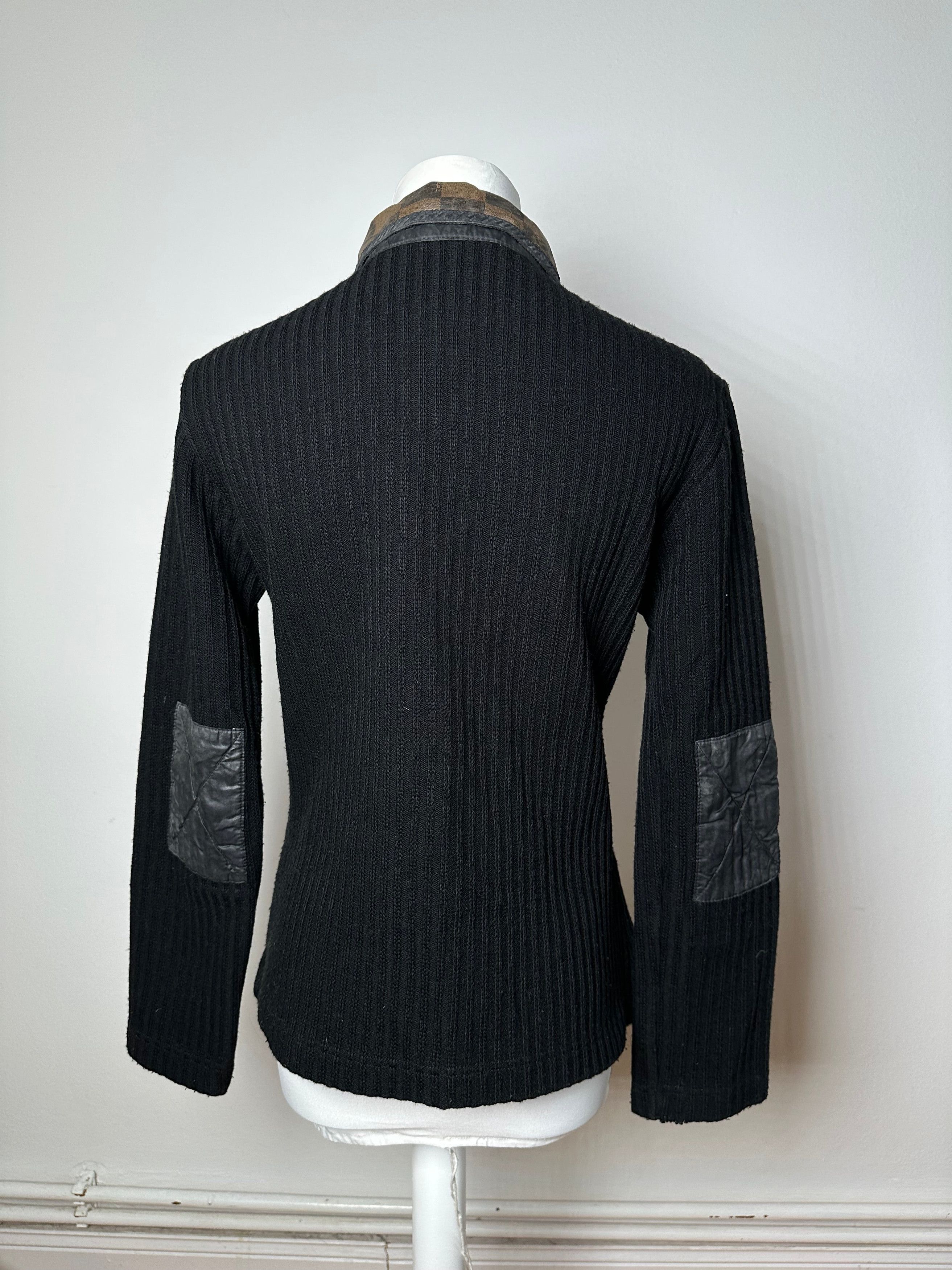Fendi Vintage Roma Wool Sweater Black Brown 36/S Size S / US 4 / IT 40 - 13 Thumbnail