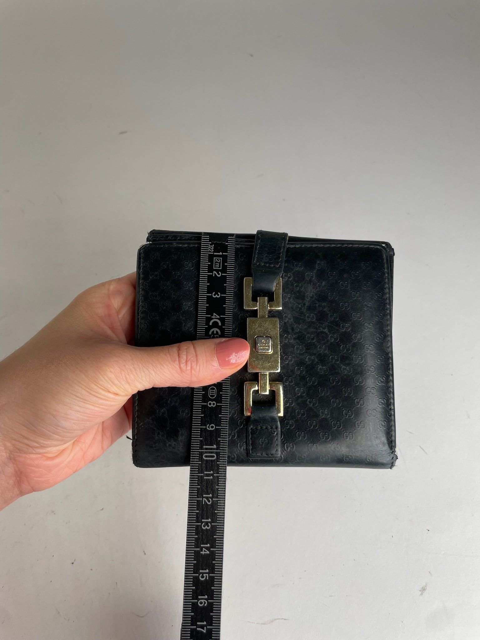 Gucci Vintage Monogram Jackie Leather Wallet Black Size ONE SIZE - 4 Thumbnail