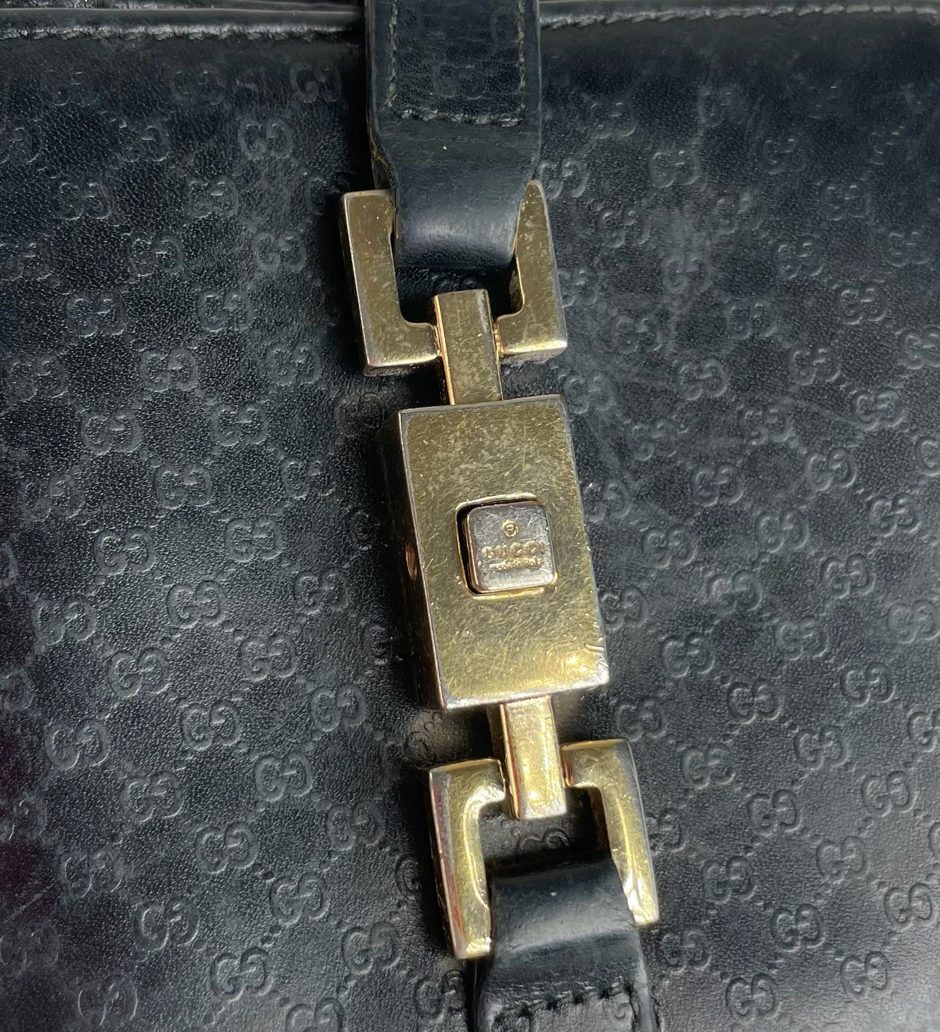 Gucci Vintage Monogram Jackie Leather Wallet Black Size ONE SIZE - 5 Thumbnail