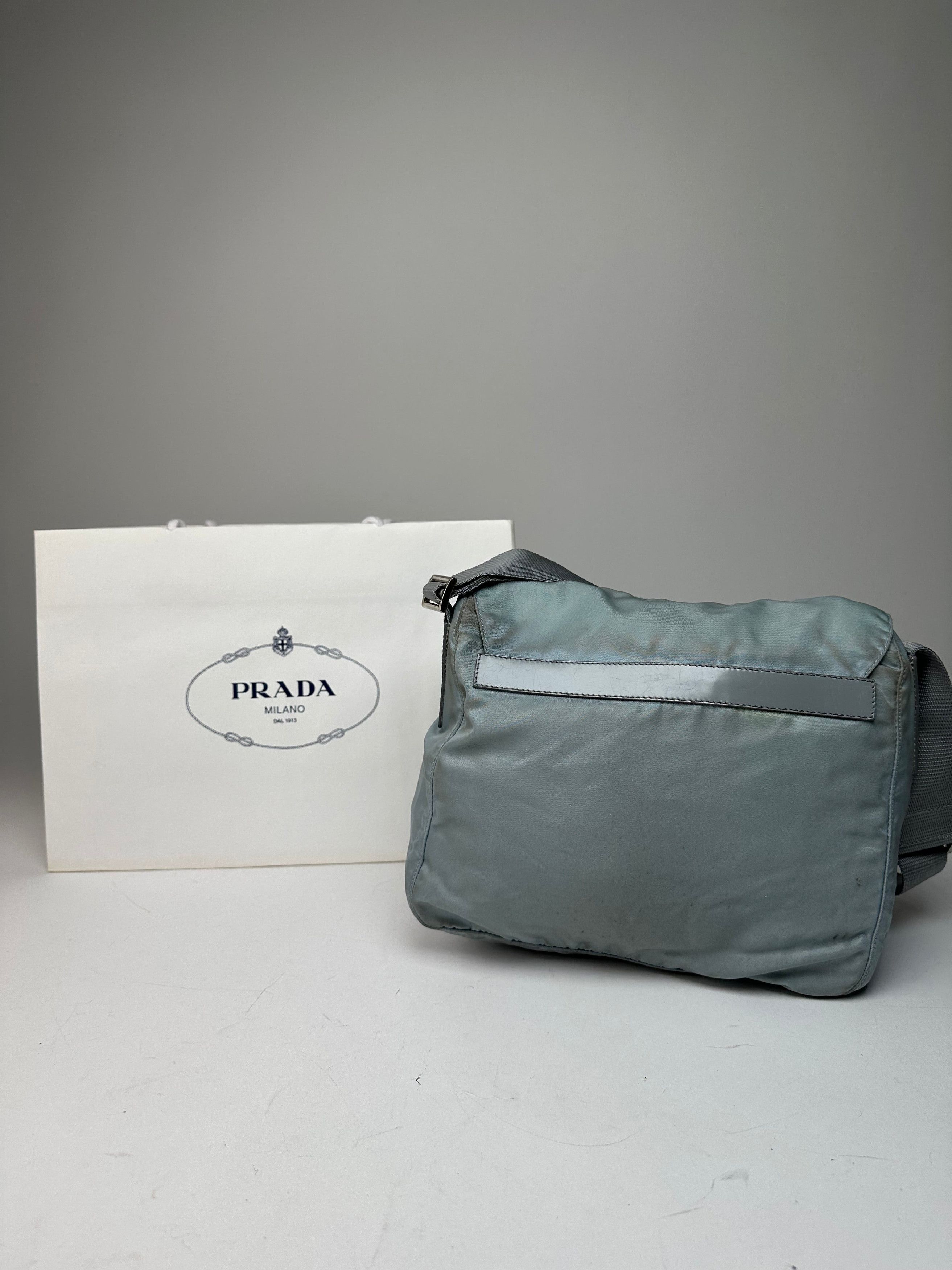 Prada Vintage Light Blue Polyester Crossbody Bag Size ONE SIZE - 2 Thumbnail