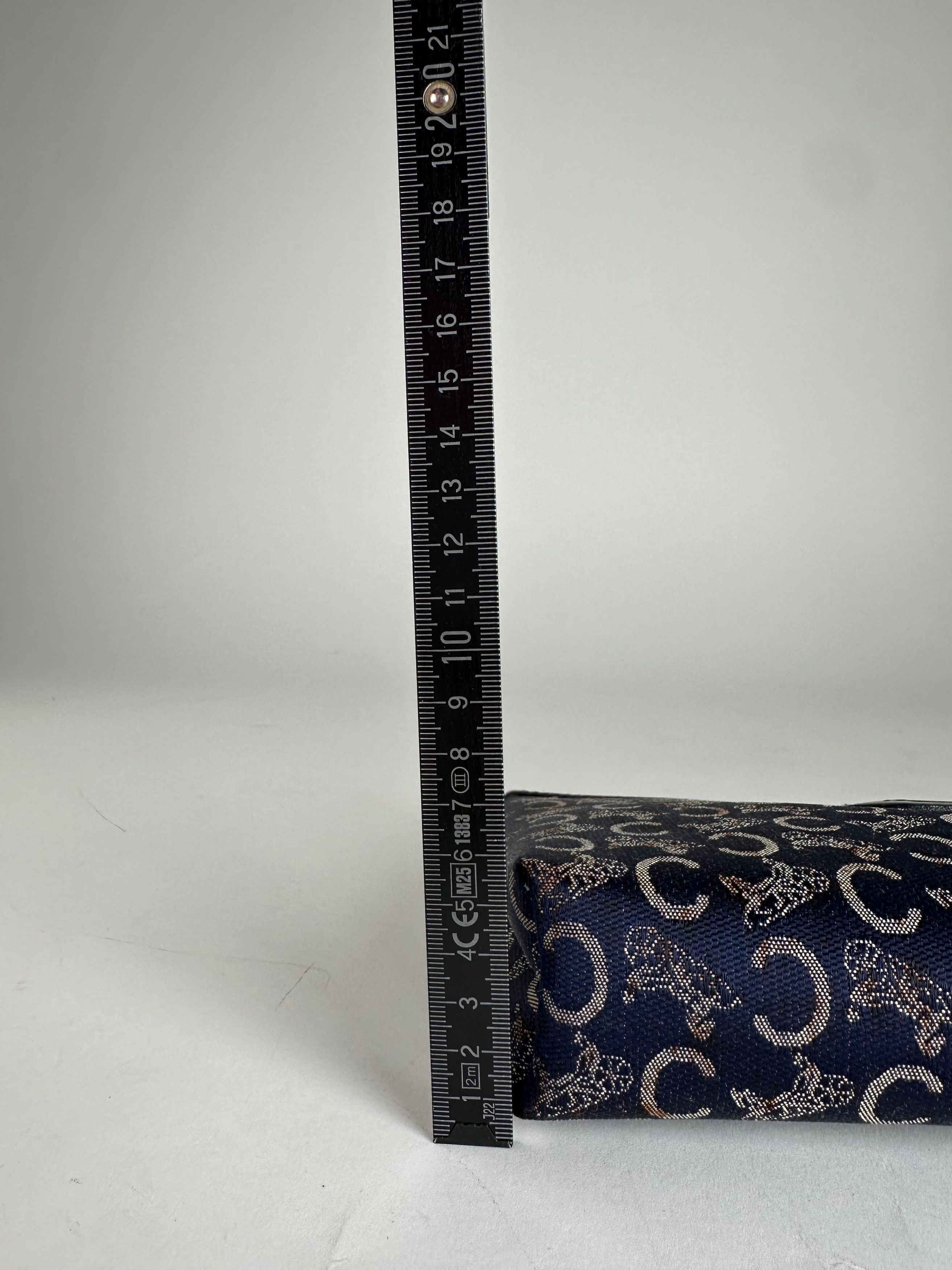 Celine Vintage Paris Monogram Clutch Navy White Size ONE SIZE - 8 Thumbnail