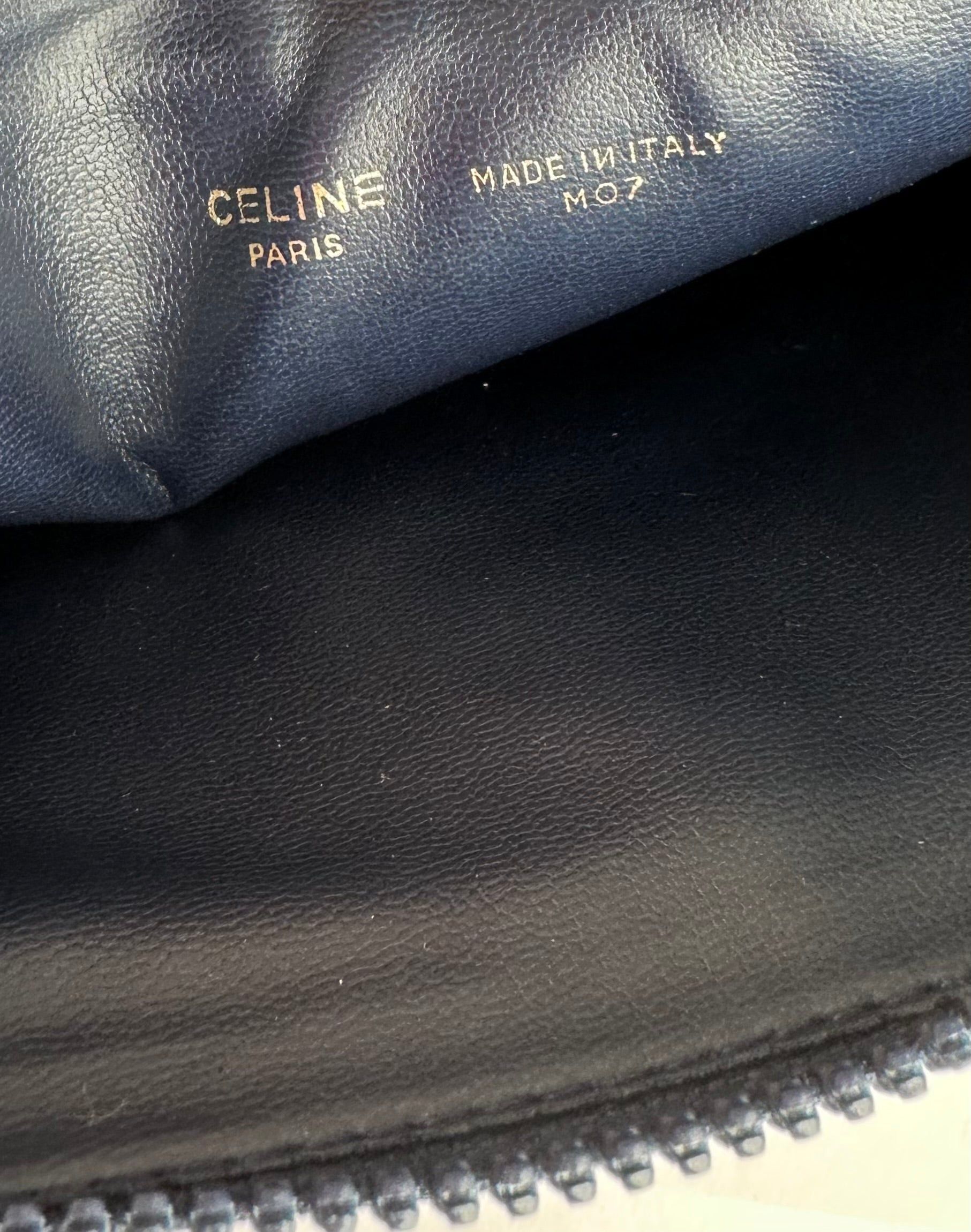 Celine Vintage Paris Monogram Clutch Navy White Size ONE SIZE - 7 Thumbnail