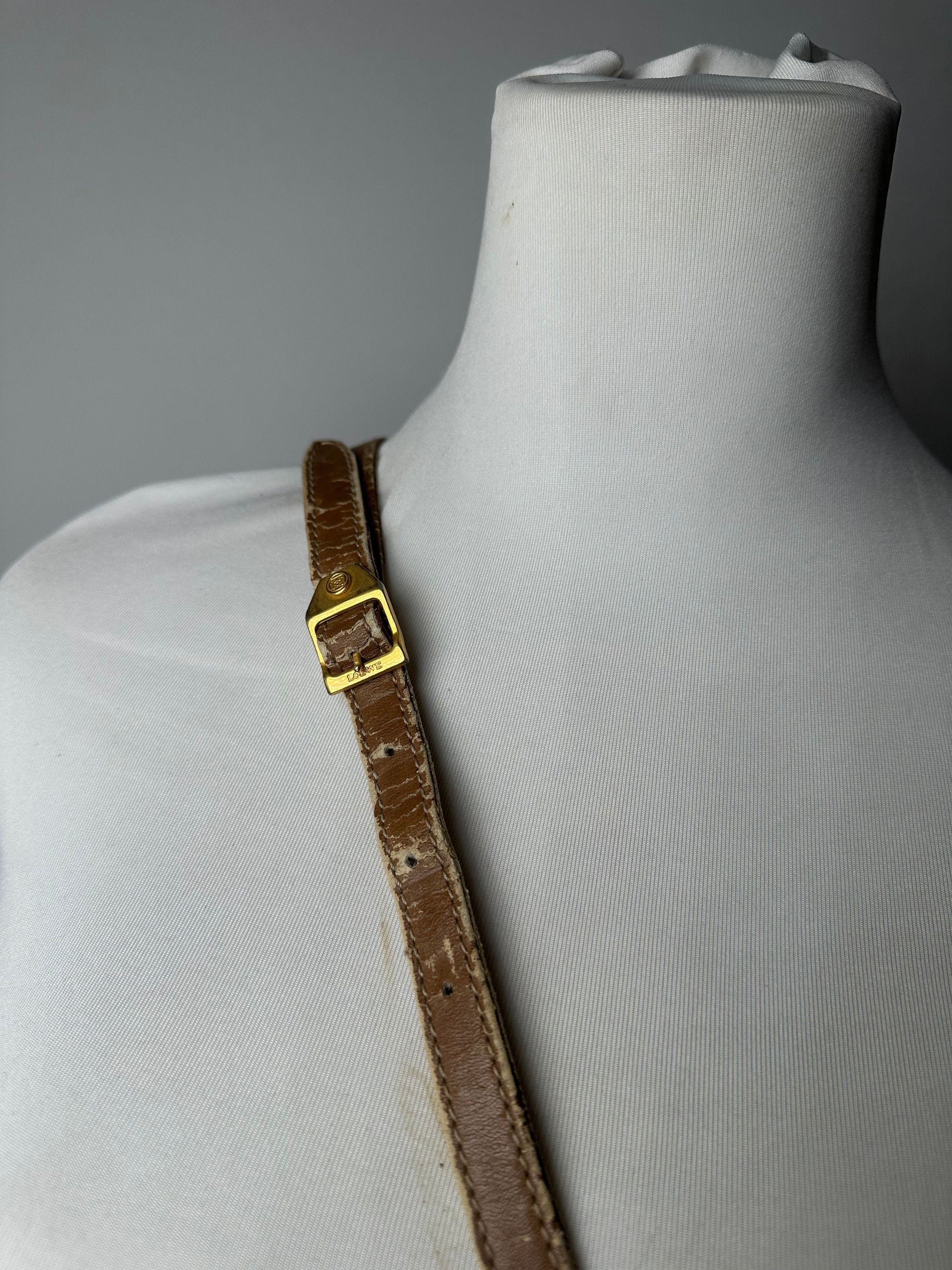 Loewe Vintage Madrid Leather Monogram Bag Camel Brown Size ONE SIZE - 15 Thumbnail