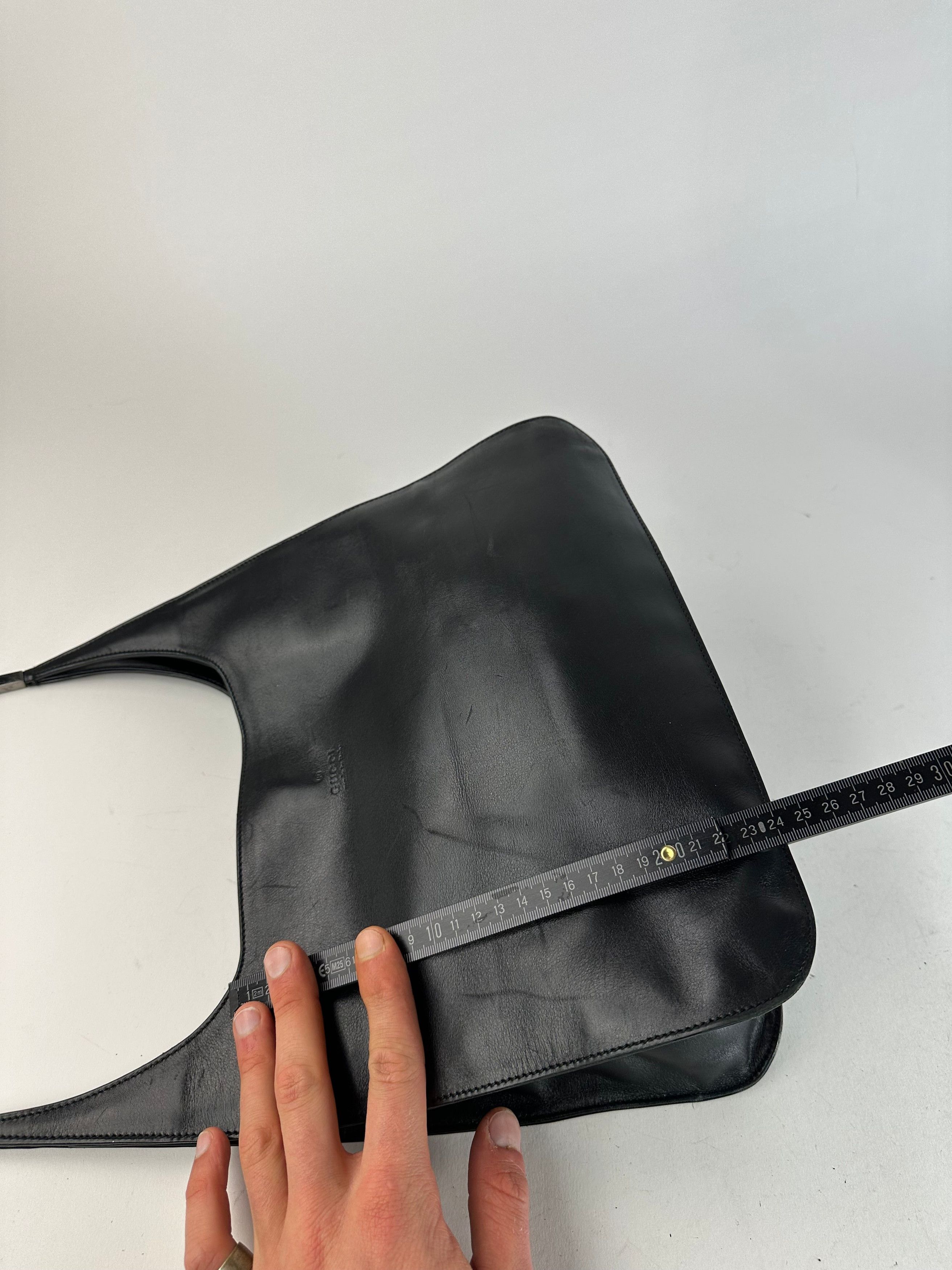 Gucci Vintage Leather Handbag Black Size ONE SIZE - 12 Thumbnail