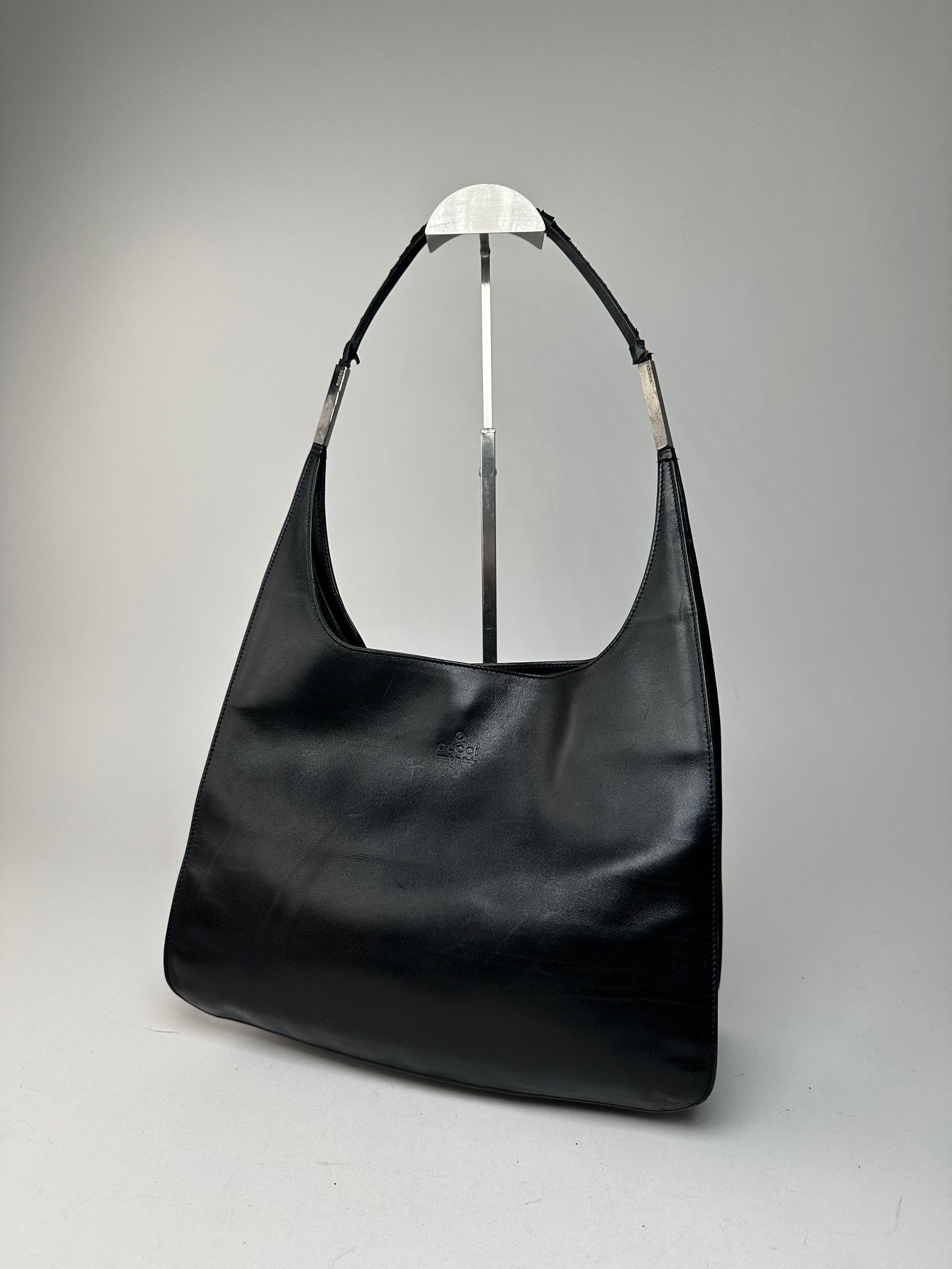 Gucci Vintage Leather Handbag Black Size ONE SIZE - 6 Thumbnail