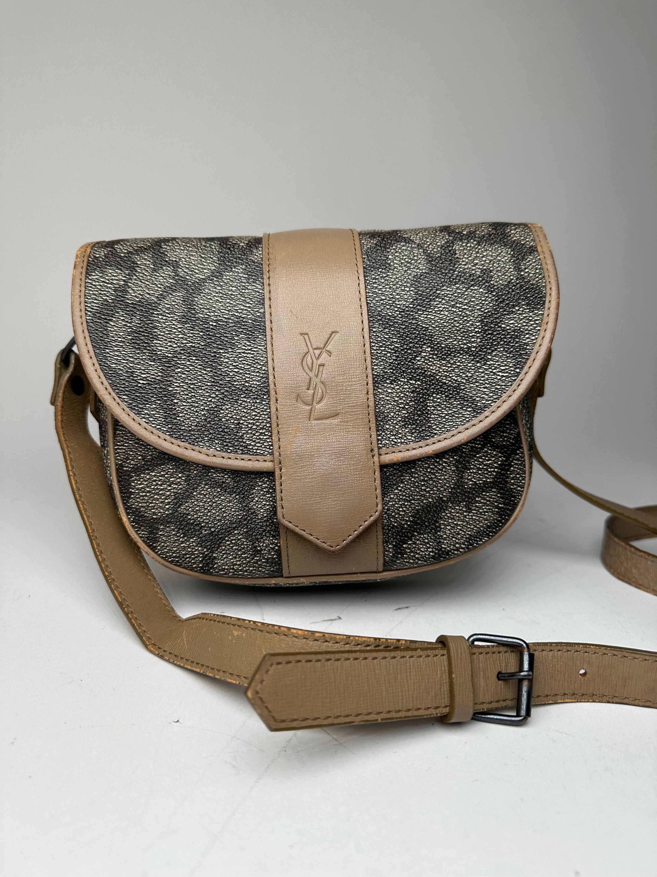 Other Vintage Yves Saint Laurent Stone Emblossed Leather Crossbody Size ONE SIZE - 8 Thumbnail