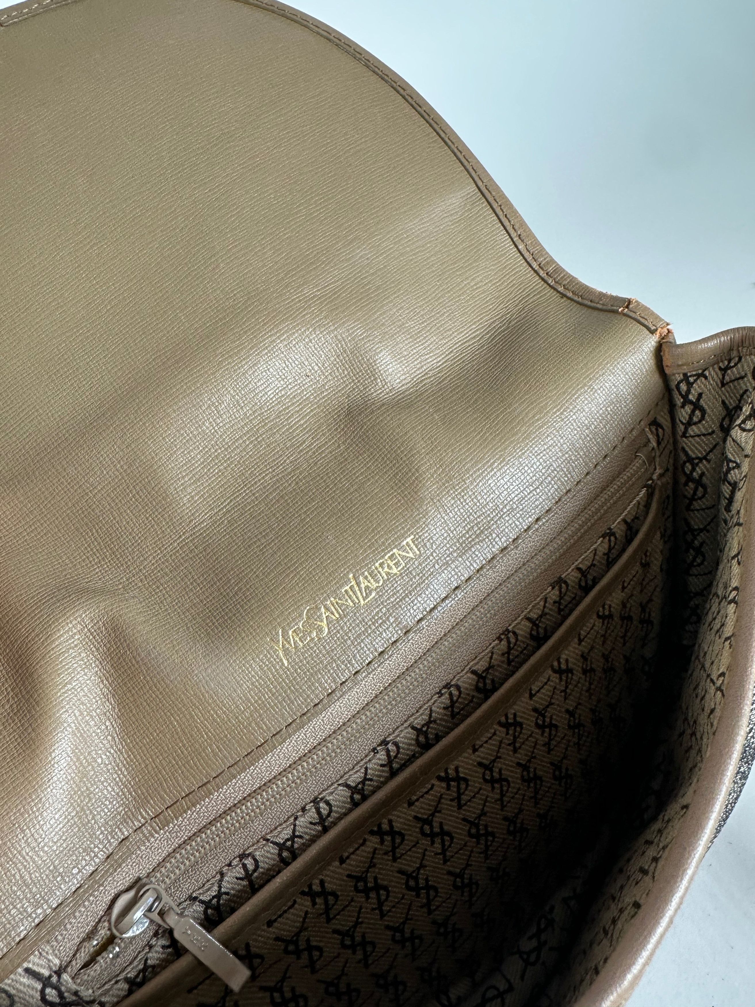 Other Vintage Yves Saint Laurent Stone Emblossed Leather Crossbody Size ONE SIZE - 5 Thumbnail