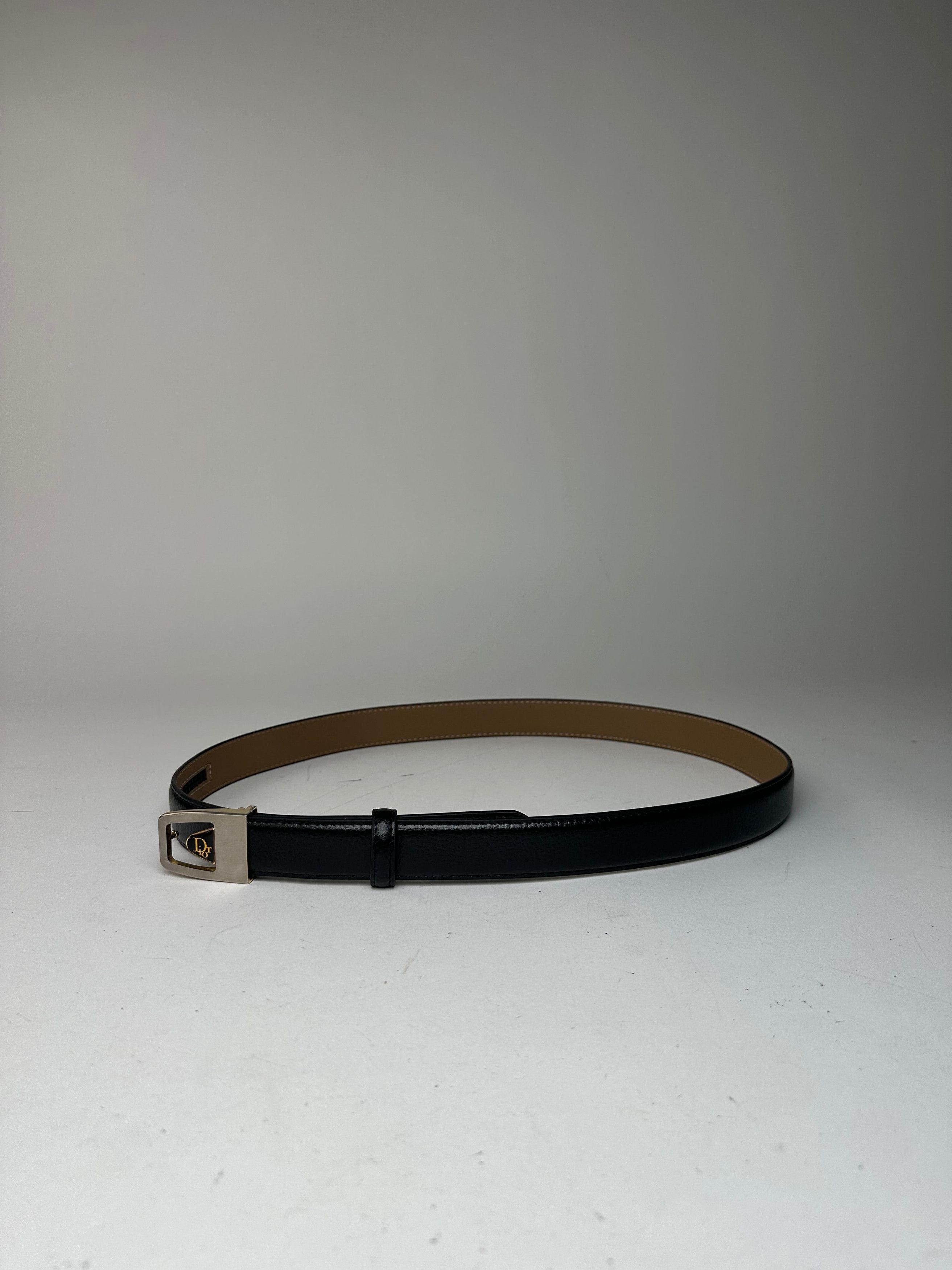 Dior Vintage Snake Emblossed Leather Belt Black Size ONE SIZE - 6 Thumbnail