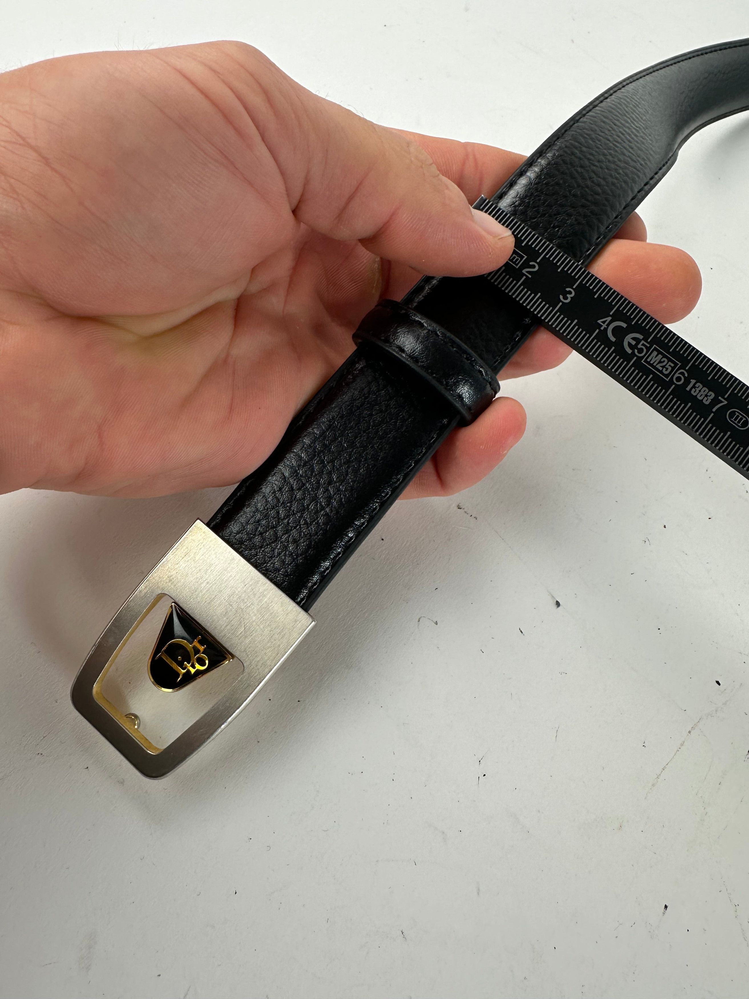 Dior Vintage Snake Emblossed Leather Belt Black Size ONE SIZE - 9 Thumbnail