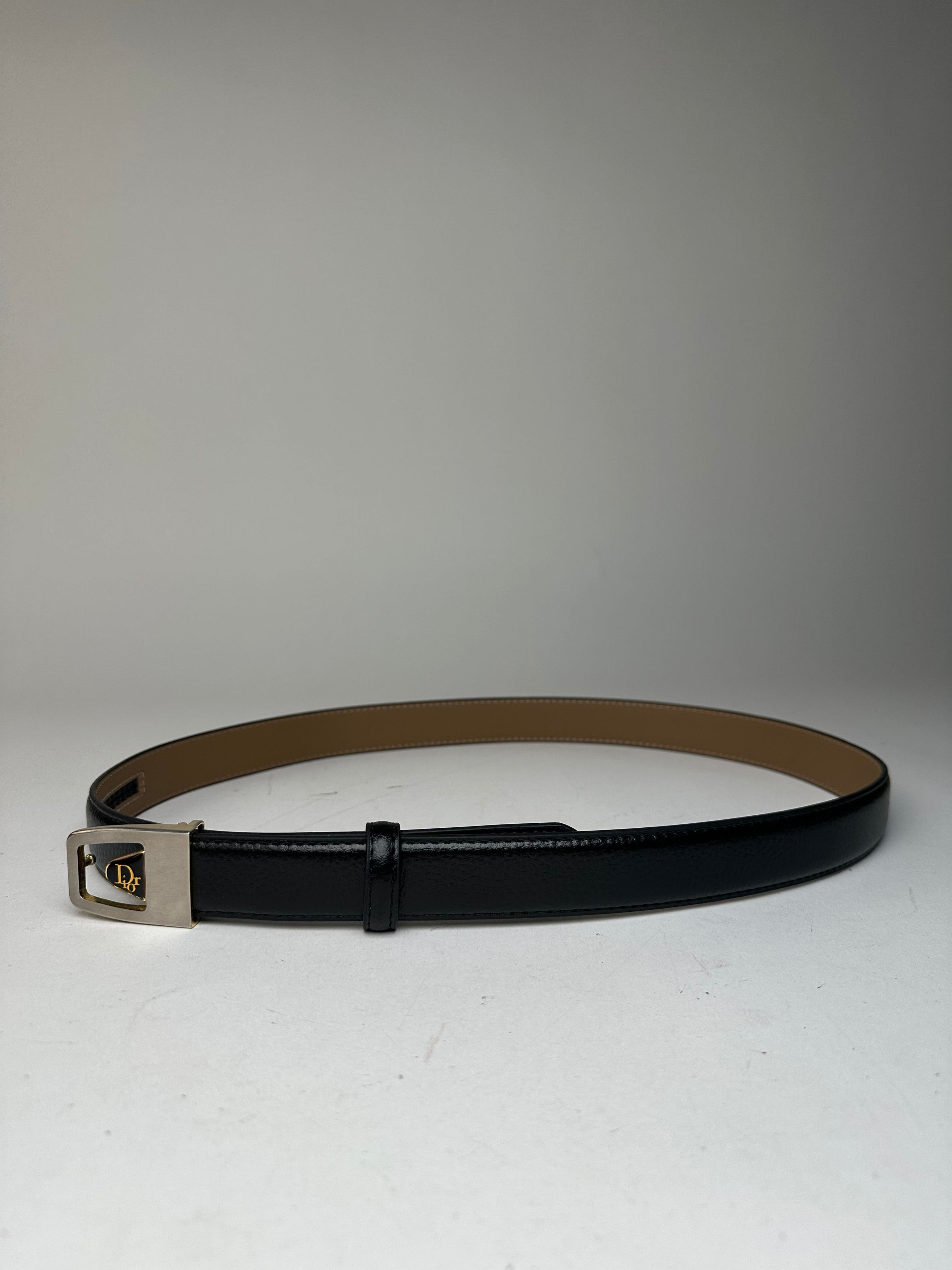 Dior Vintage Snake Emblossed Leather Belt Black Size ONE SIZE - 10 Thumbnail