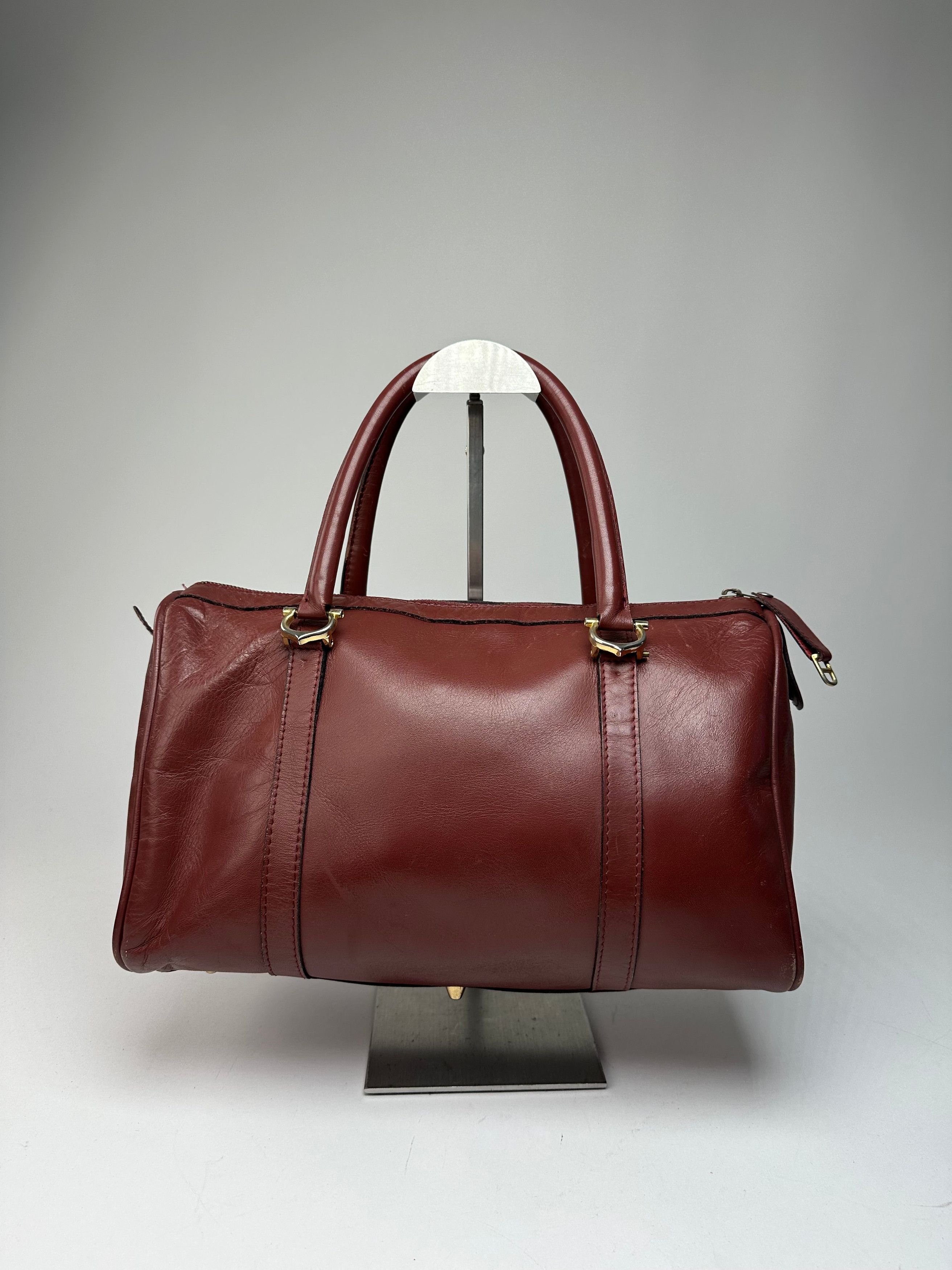 Other Vintage Cartier Burgundy Leather Boston Bag Size ONE SIZE - 8 Thumbnail