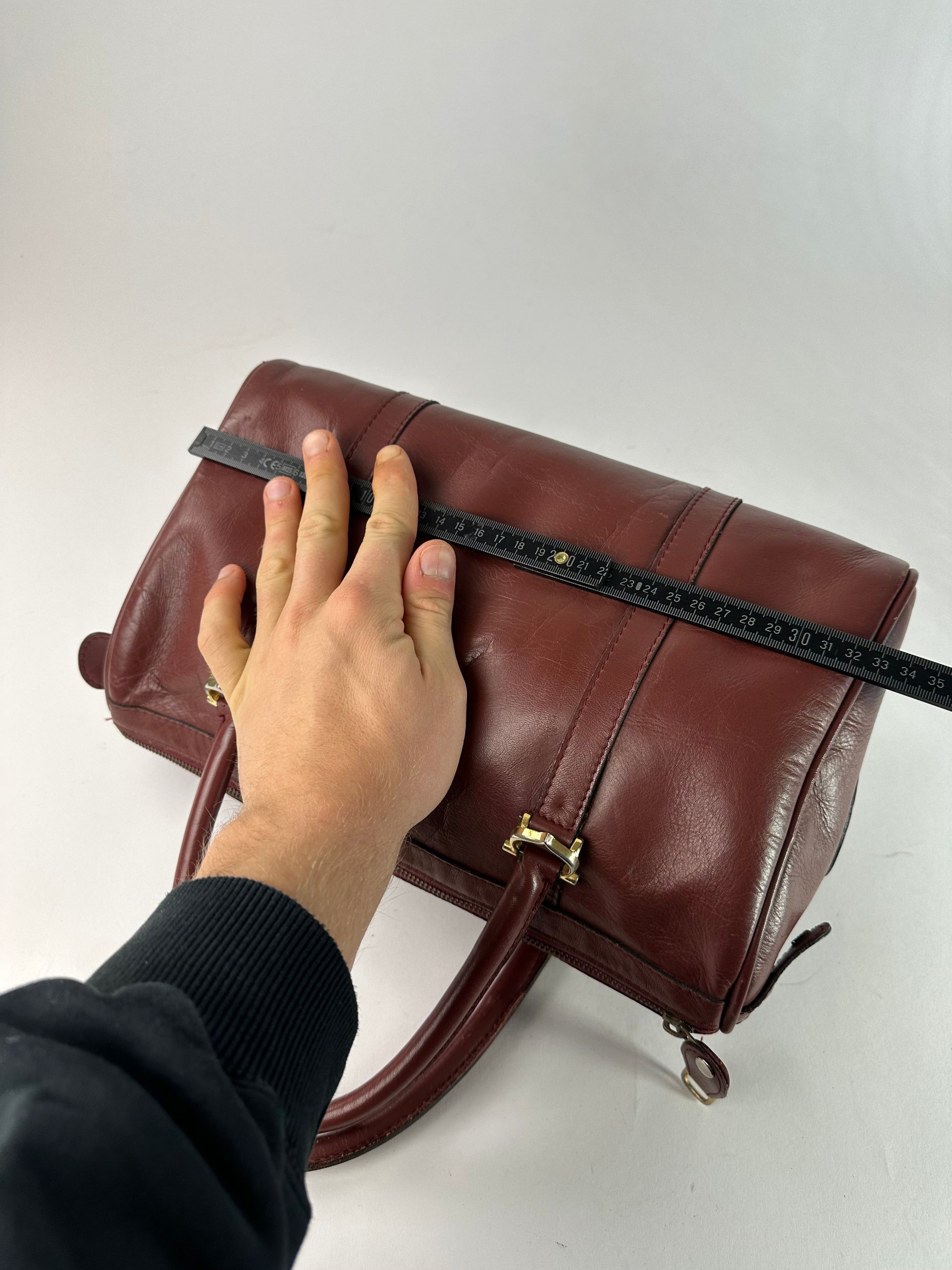 Other Vintage Cartier Burgundy Leather Boston Bag Size ONE SIZE - 9 Thumbnail