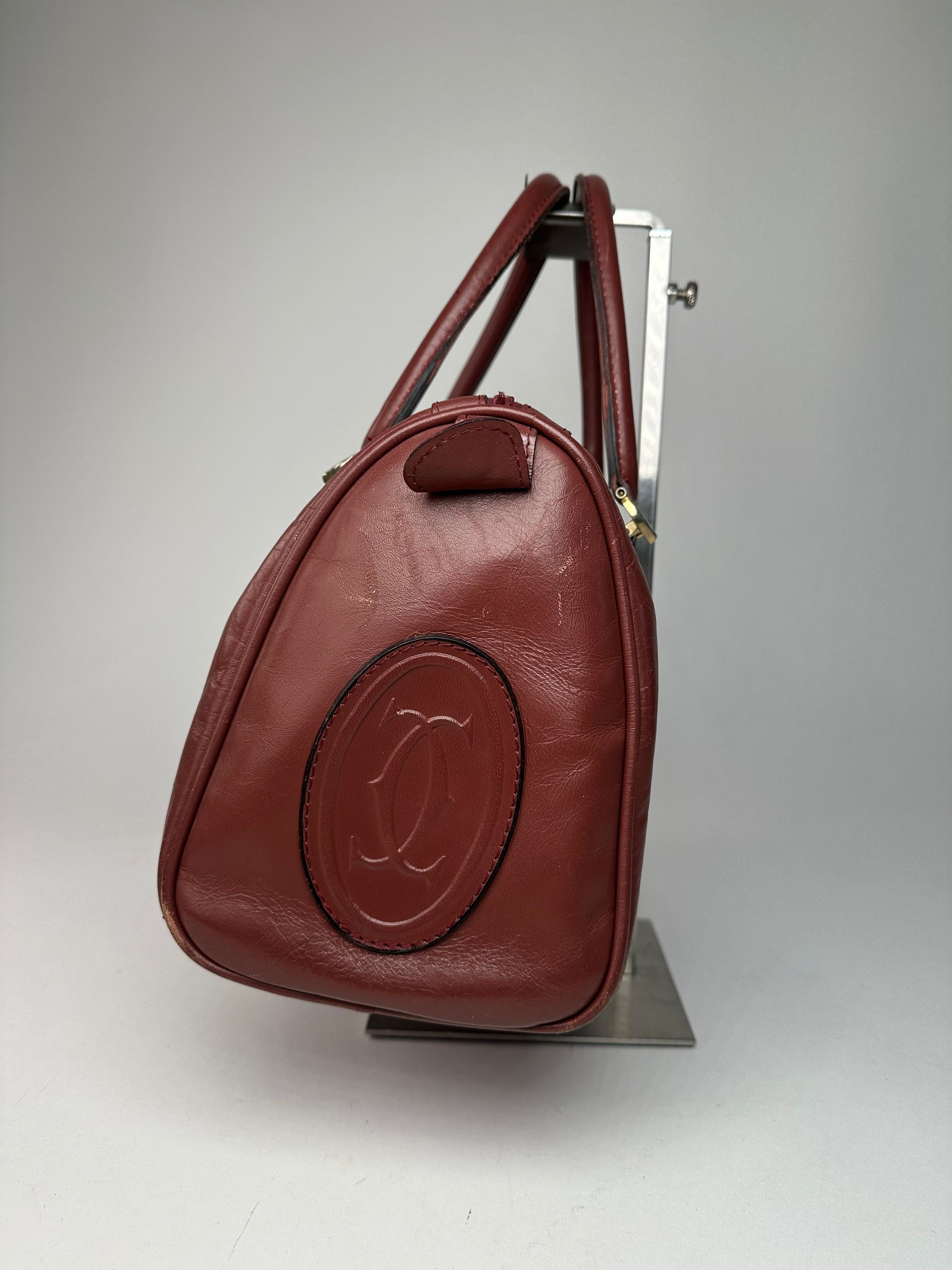 Other Vintage Cartier Burgundy Leather Boston Bag Size ONE SIZE - 2 Thumbnail