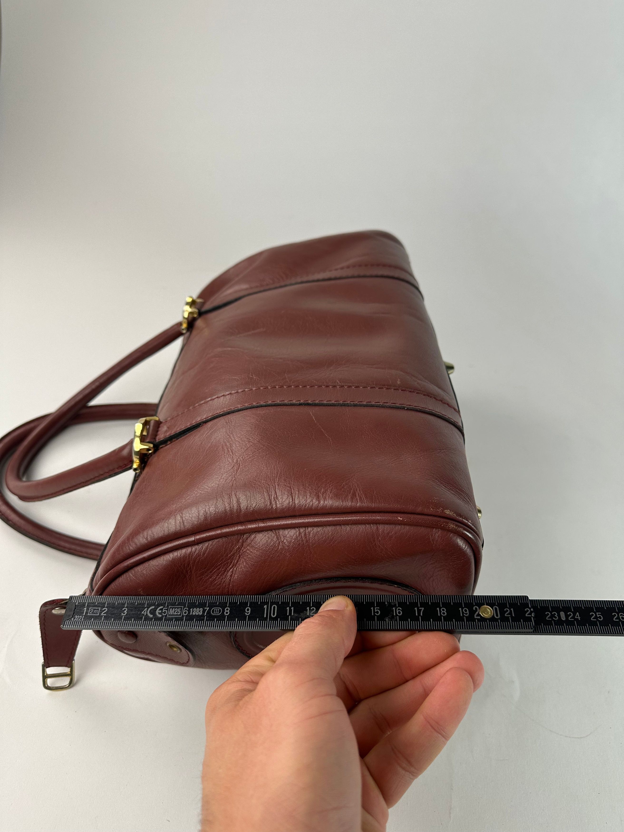 Other Vintage Cartier Burgundy Leather Boston Bag Size ONE SIZE - 10 Thumbnail