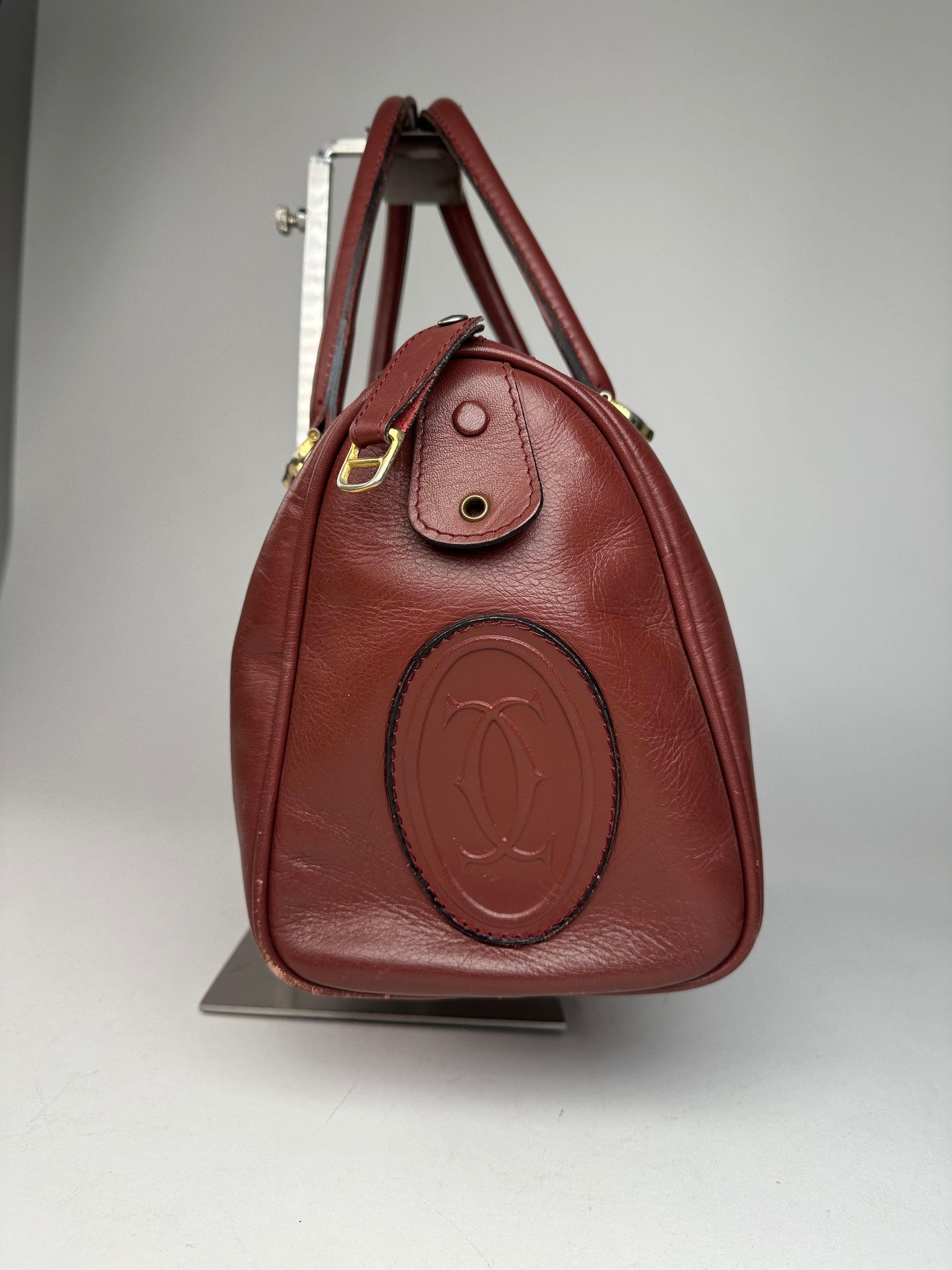 Other Vintage Cartier Burgundy Leather Boston Bag Size ONE SIZE - 7 Thumbnail