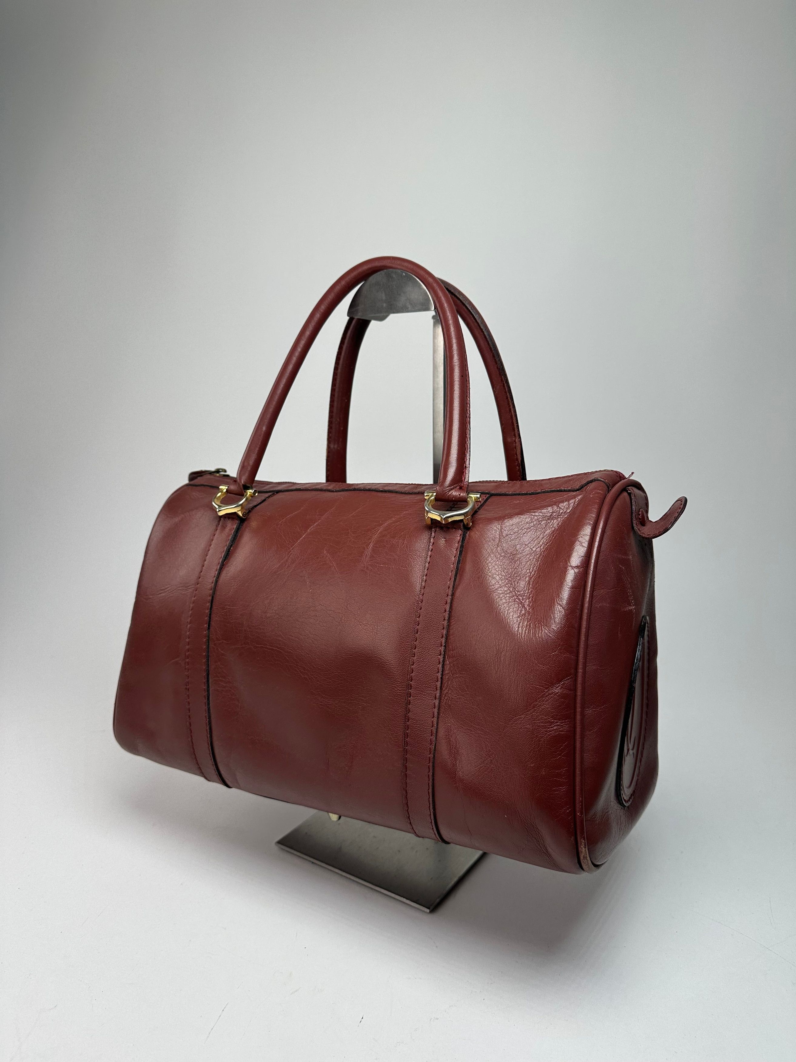 Other Vintage Cartier Burgundy Leather Boston Bag Size ONE SIZE - 14 Thumbnail