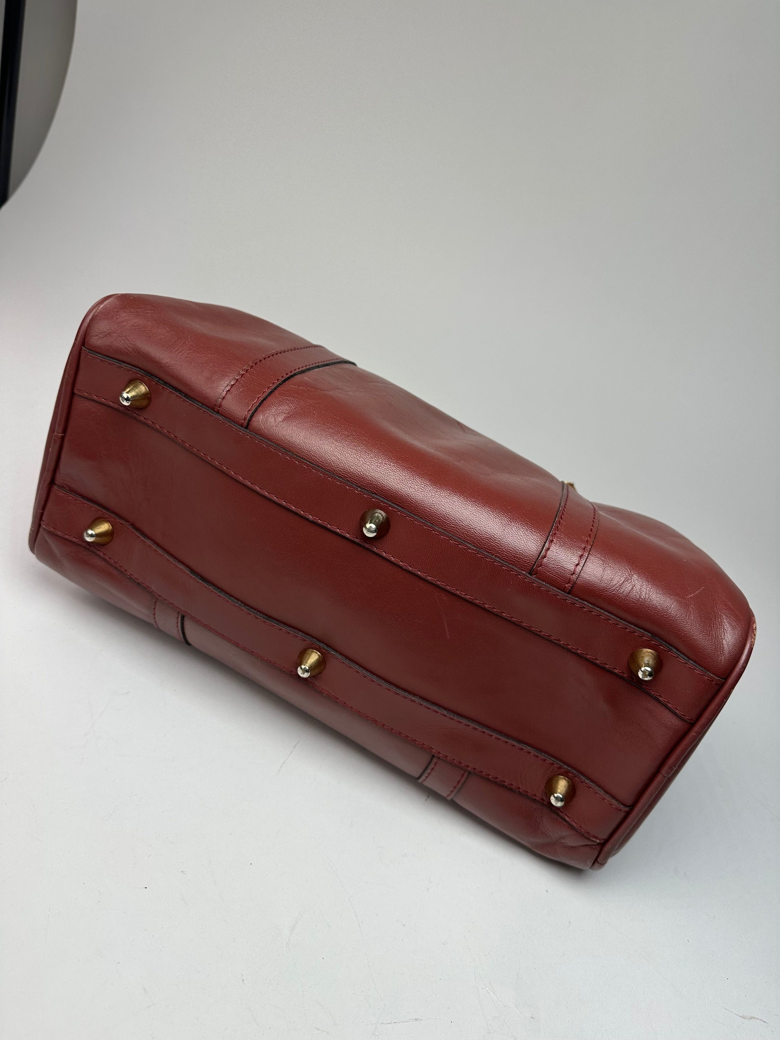 Other Vintage Cartier Burgundy Leather Boston Bag Size ONE SIZE - 13 Thumbnail