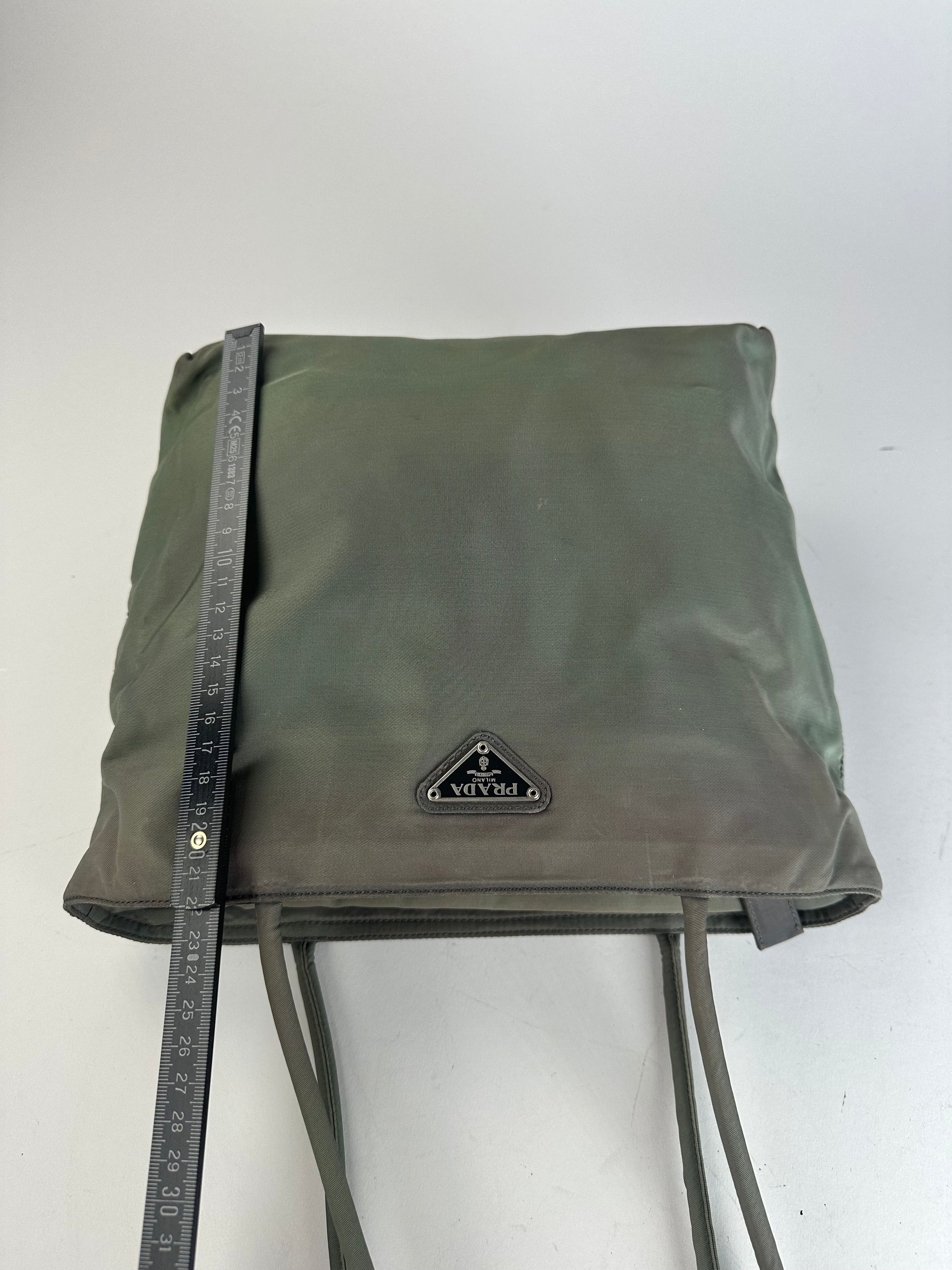 Prada Vintage Polyester Handbag Green Size ONE SIZE - 7 Thumbnail