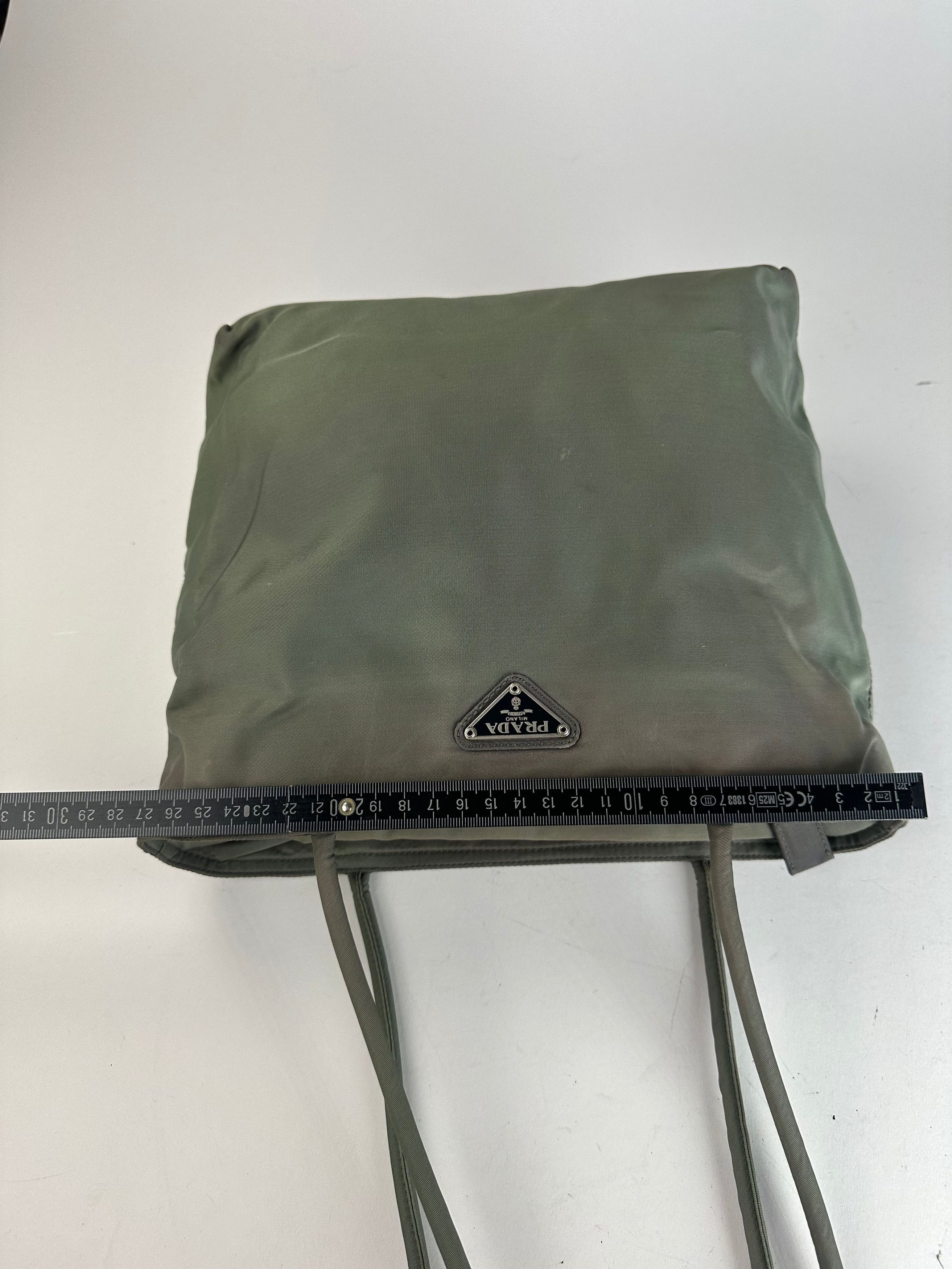 Prada Vintage Polyester Handbag Green Size ONE SIZE - 8 Thumbnail