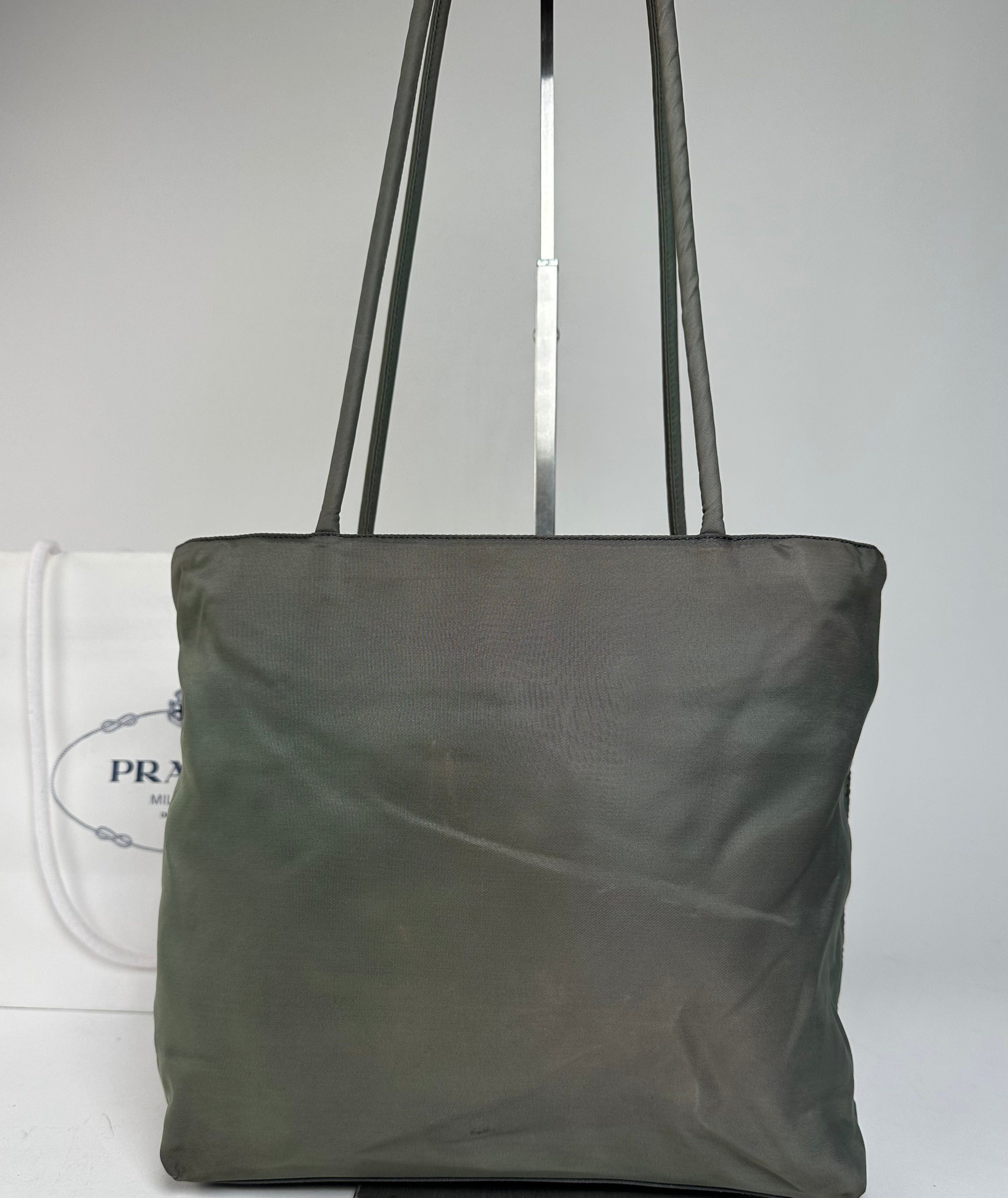 Prada Vintage Polyester Handbag Green Size ONE SIZE - 12 Thumbnail