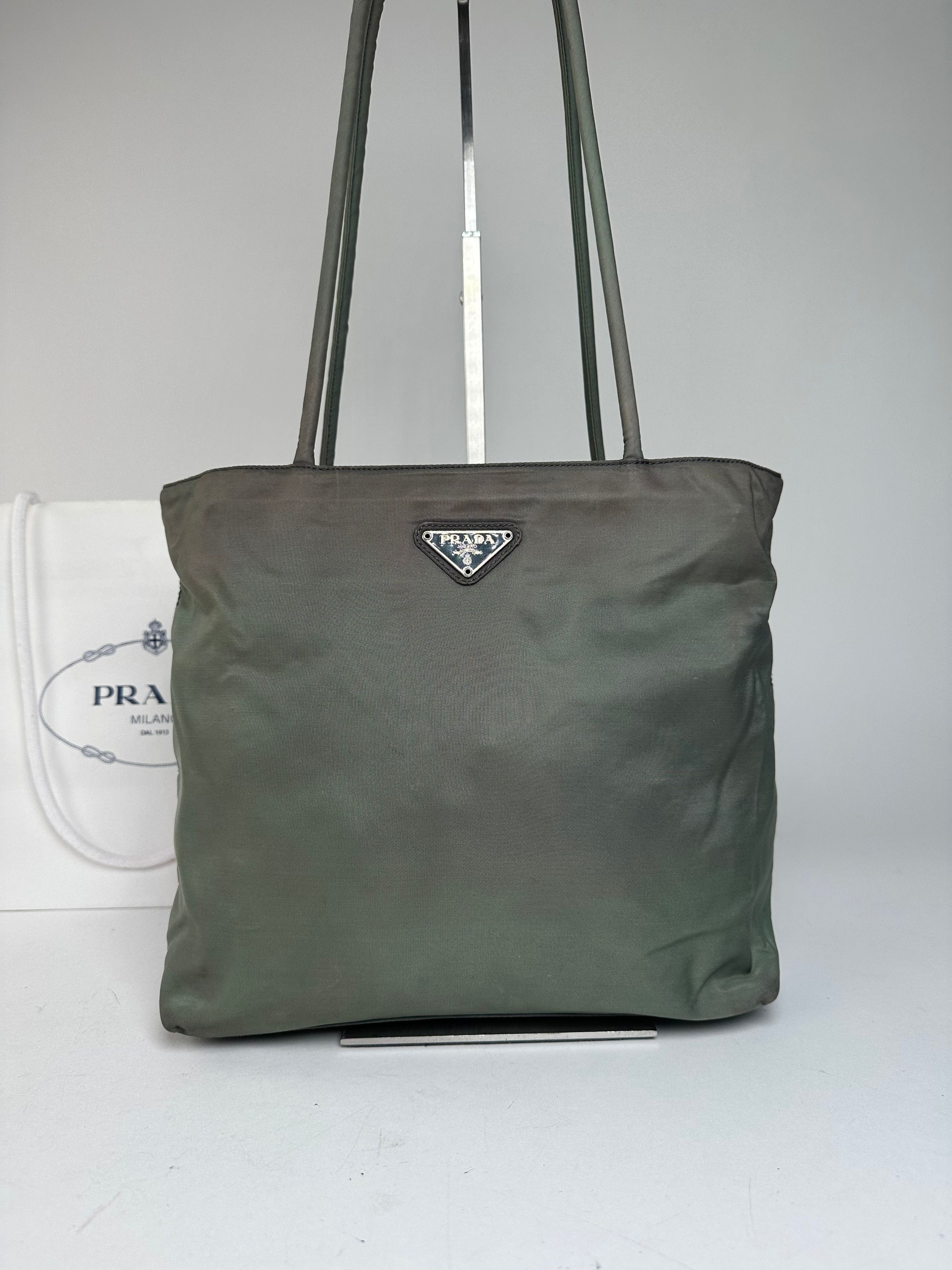 Prada Vintage Polyester Handbag Green Size ONE SIZE - 11 Thumbnail