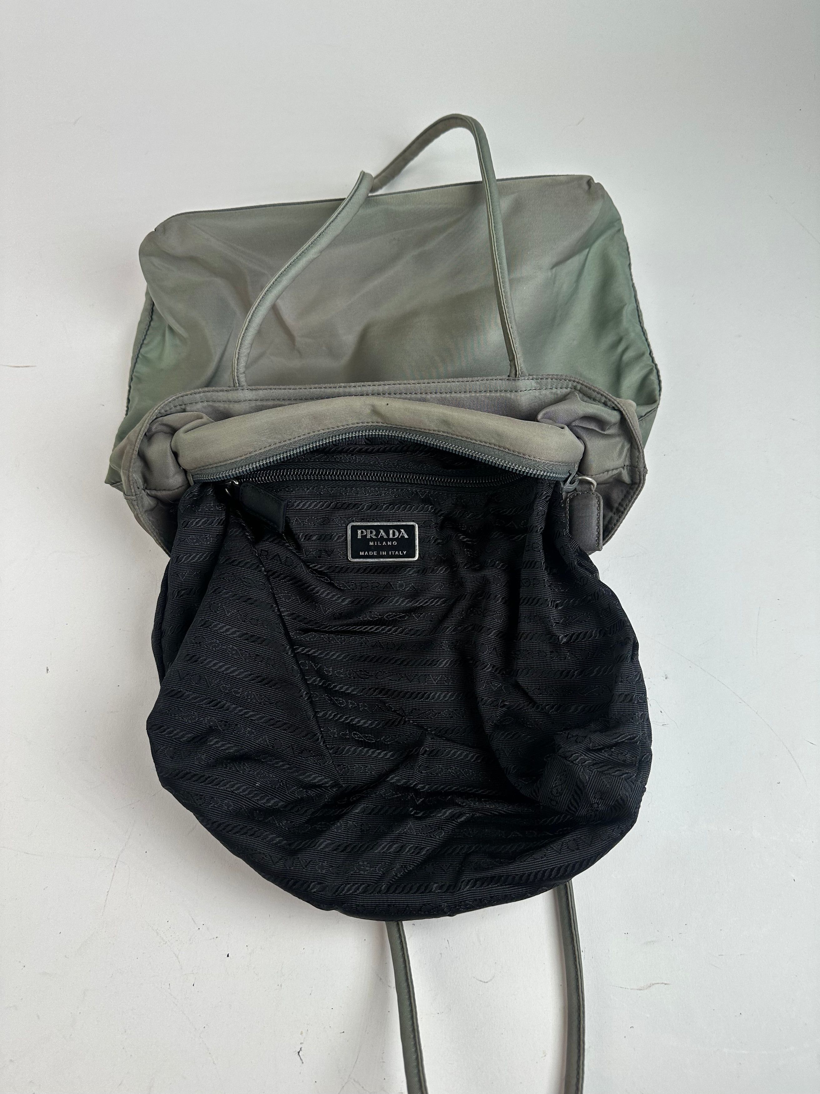 Prada Vintage Polyester Handbag Green Size ONE SIZE - 4 Thumbnail