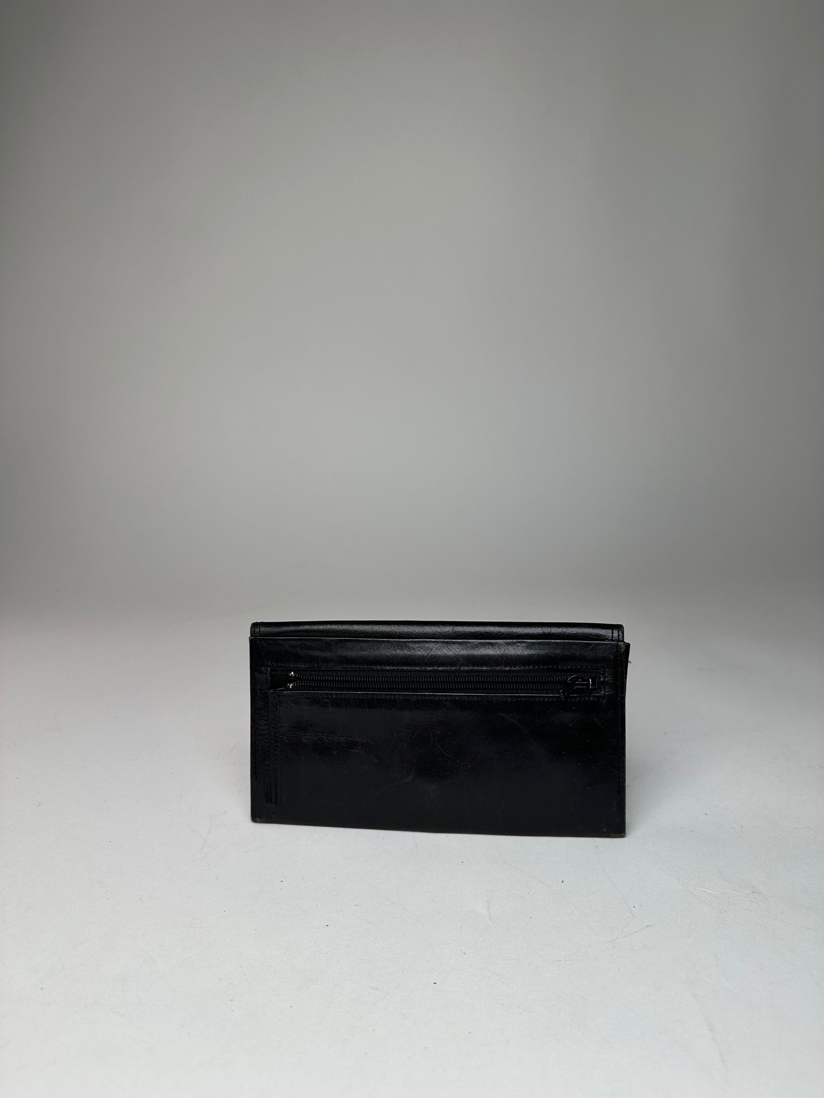 Givenchy Vintage Logo Leather Card Holder / Clutch Black Size ONE SIZE - 11 Thumbnail