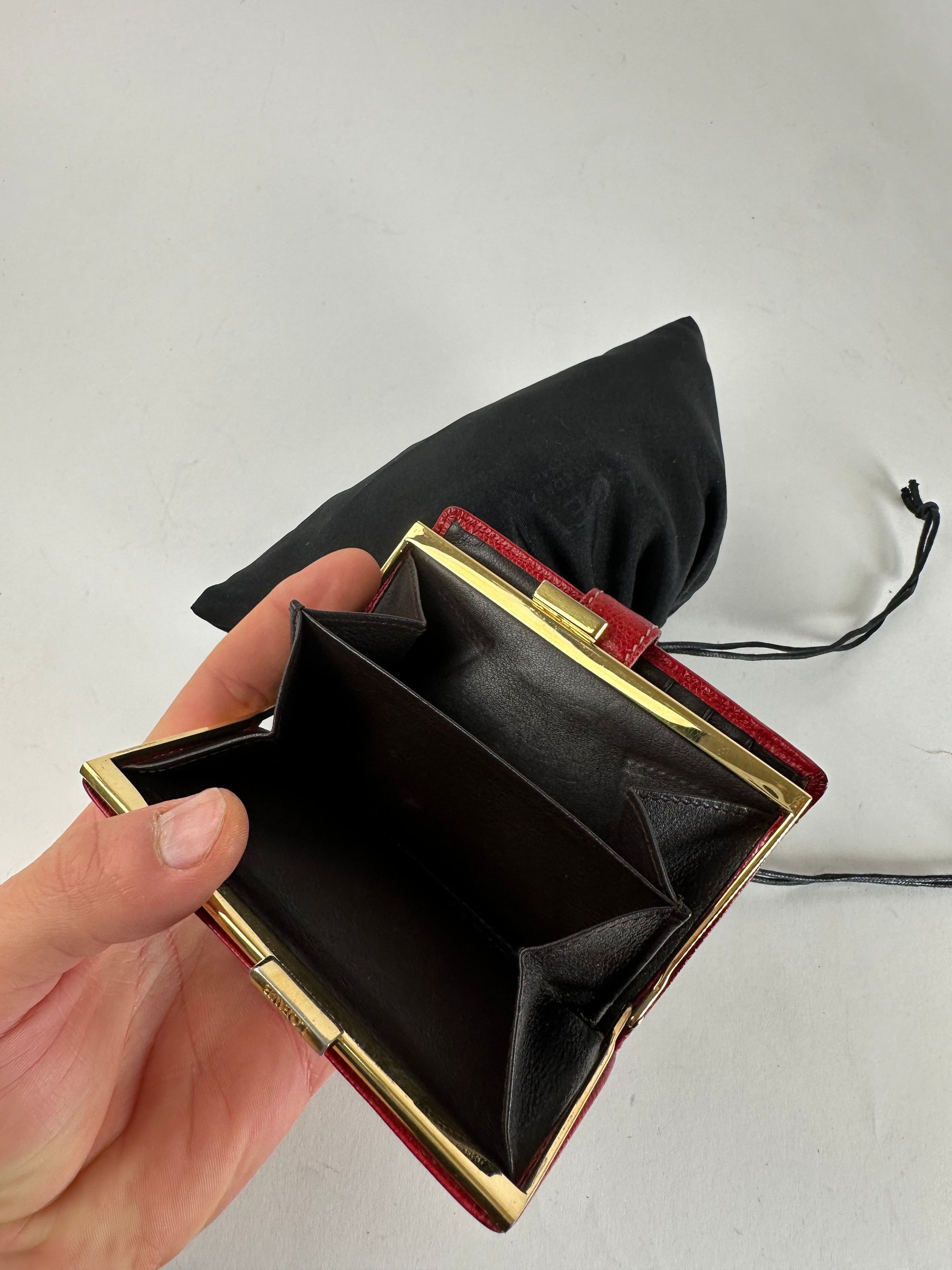 Loewe Vintage Madrid Logo Leather Wallet Red Size ONE SIZE - 4 Thumbnail