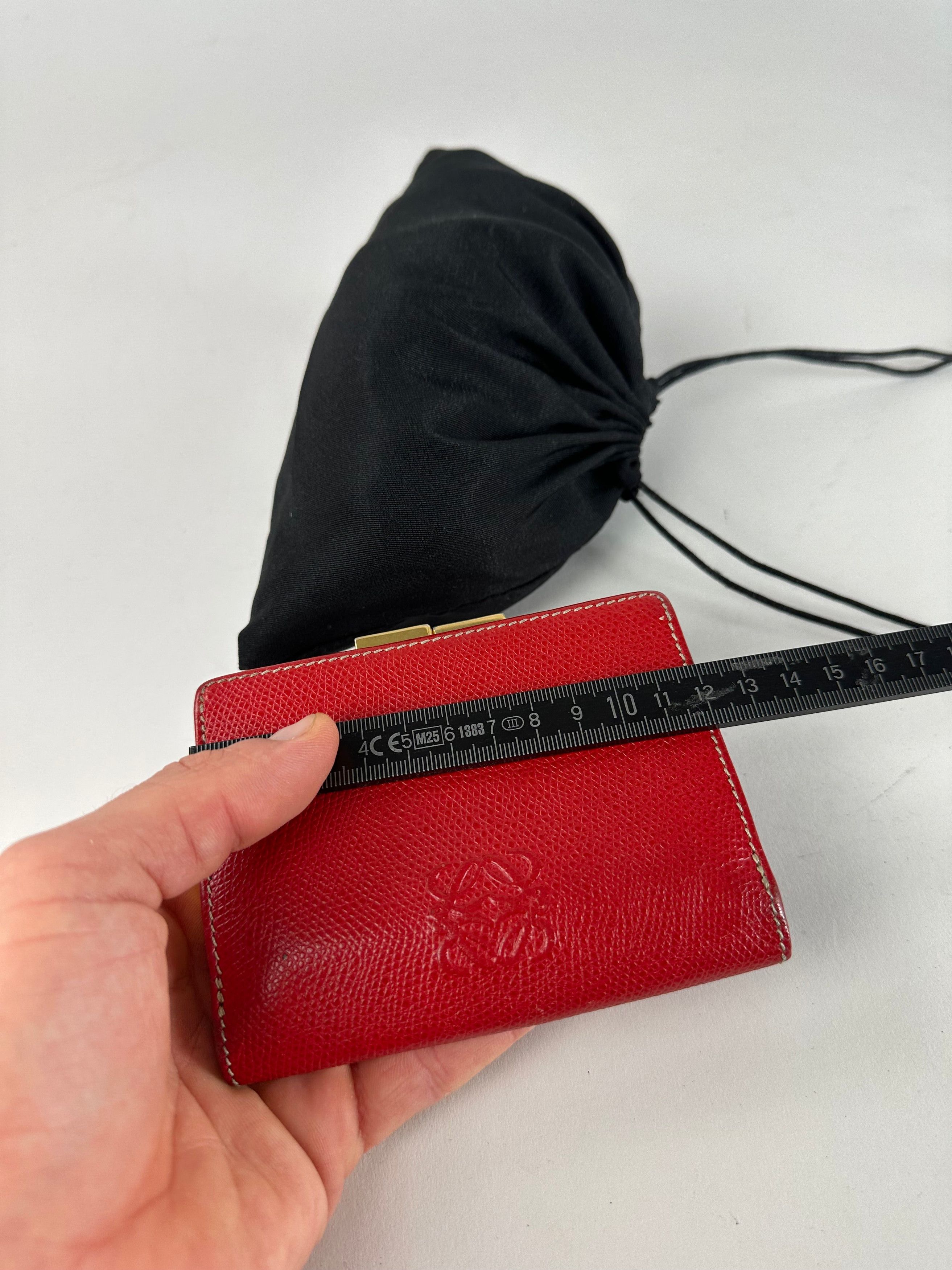 Loewe Vintage Madrid Logo Leather Wallet Red Size ONE SIZE - 10 Thumbnail