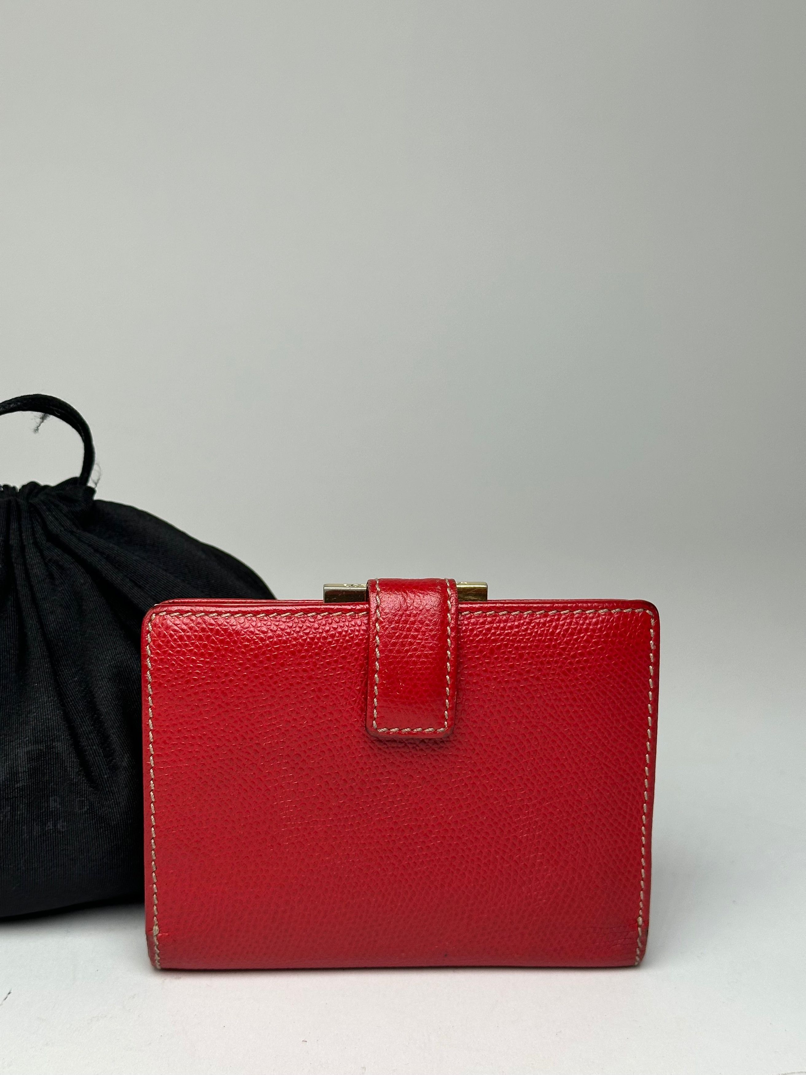 Loewe Vintage Madrid Logo Leather Wallet Red Size ONE SIZE - 7 Thumbnail