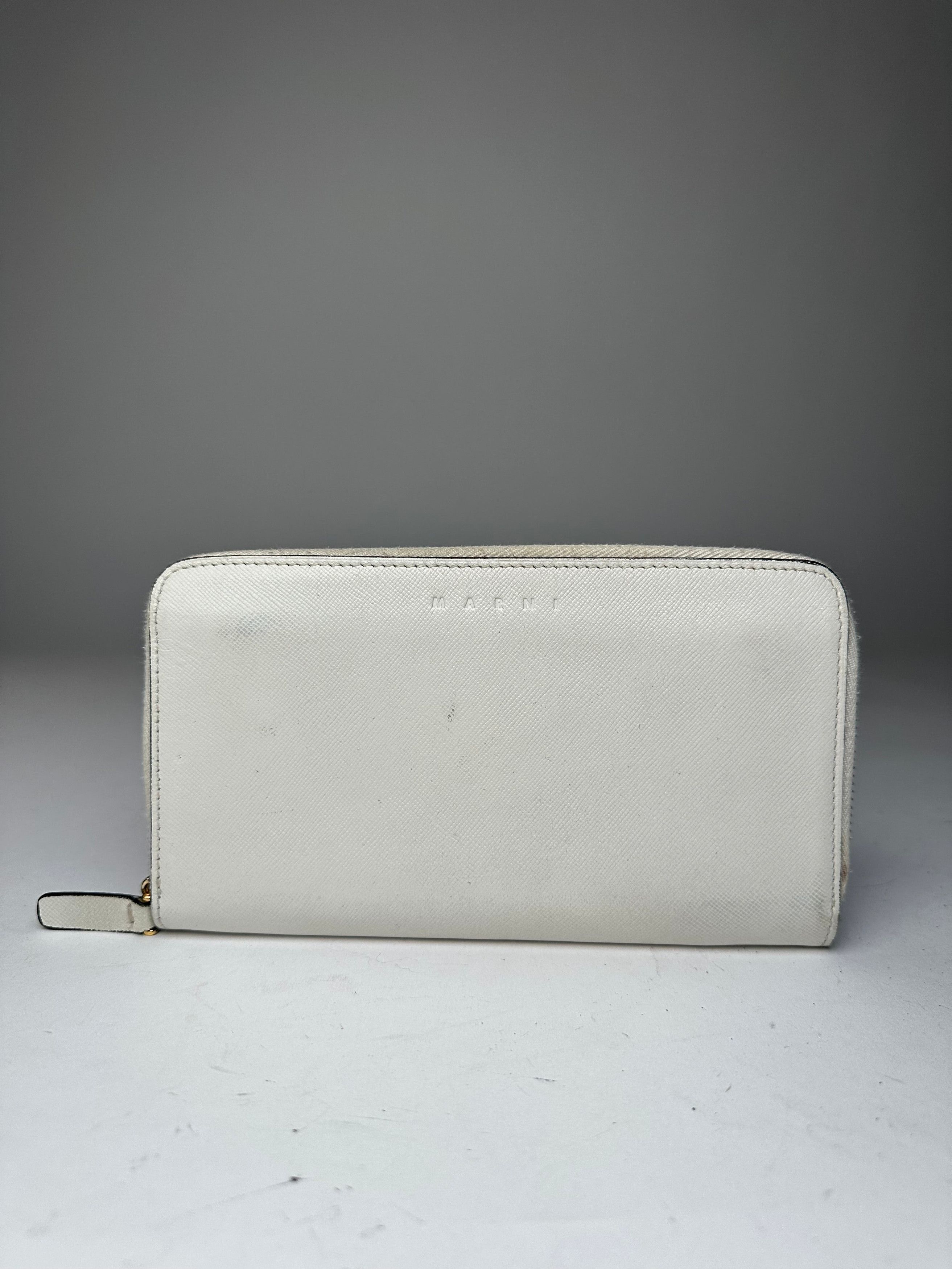 Marni Vintage Zippy Leather wallet White Size ONE SIZE - 10 Thumbnail