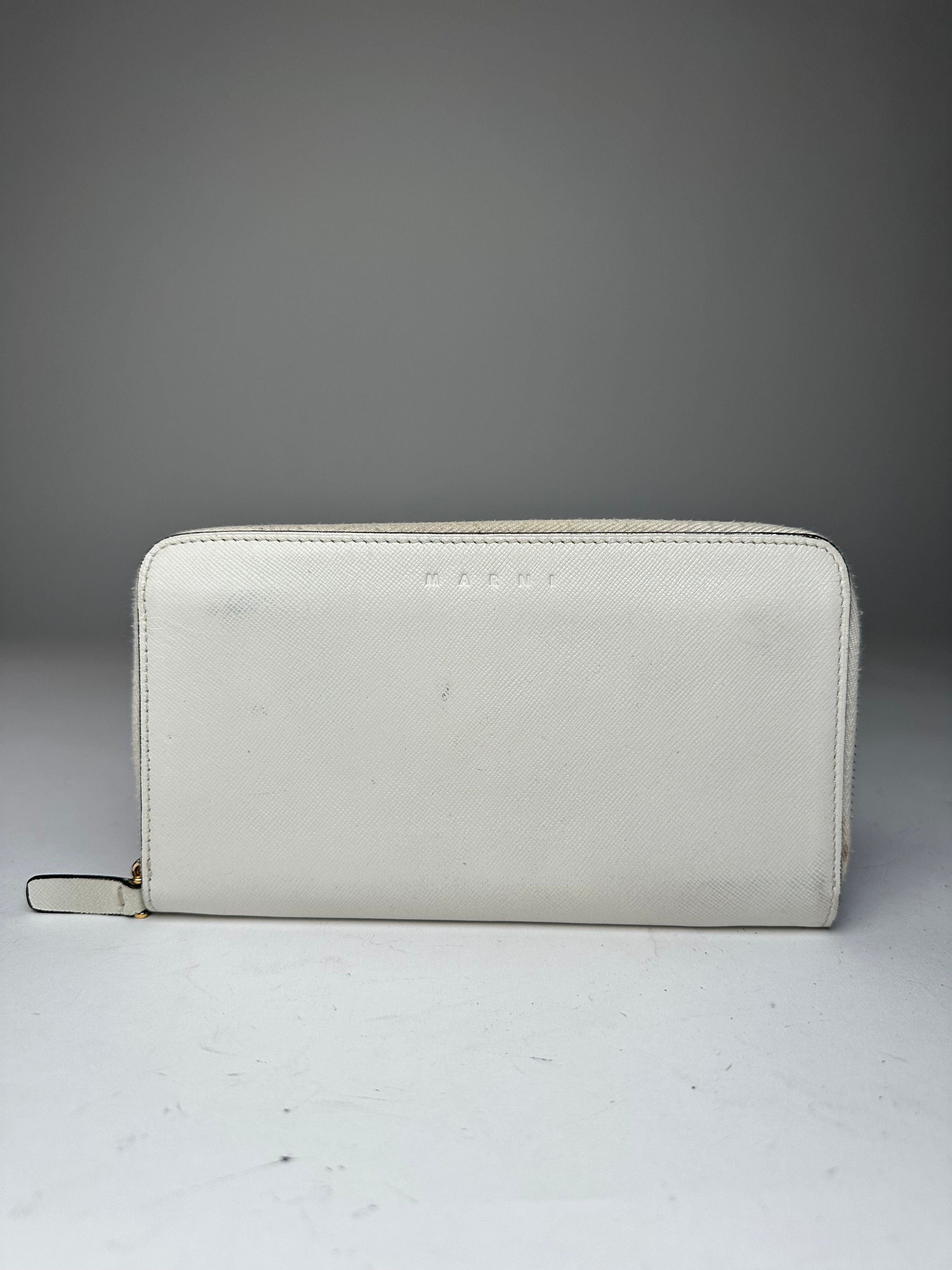 Marni Vintage Zippy Leather wallet White Size ONE SIZE - 7 Thumbnail