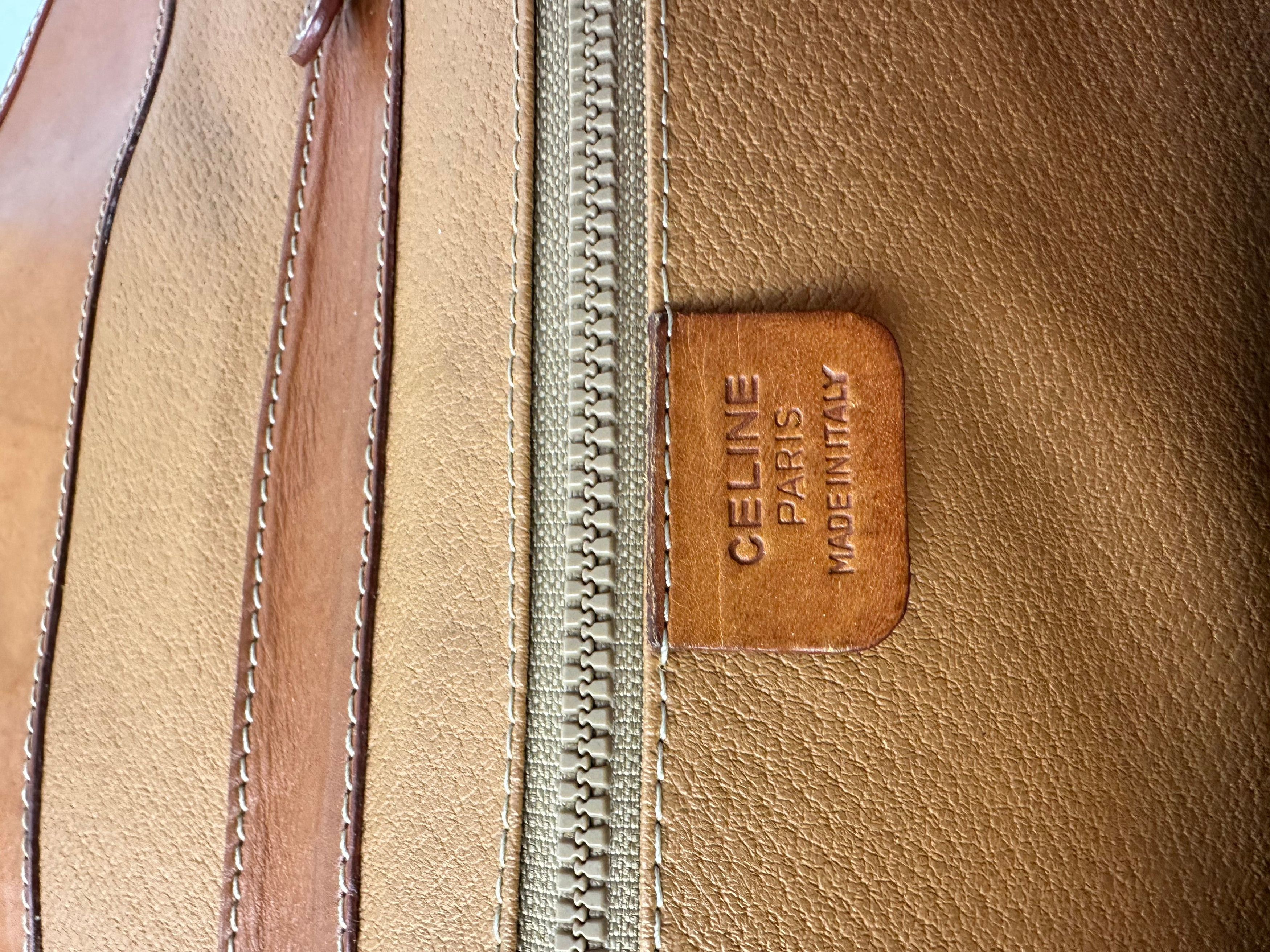 Celine Vintage Crline Paris Triomphe Monogram Leather Shoulder / Cr Size ONE SIZE - 5 Thumbnail