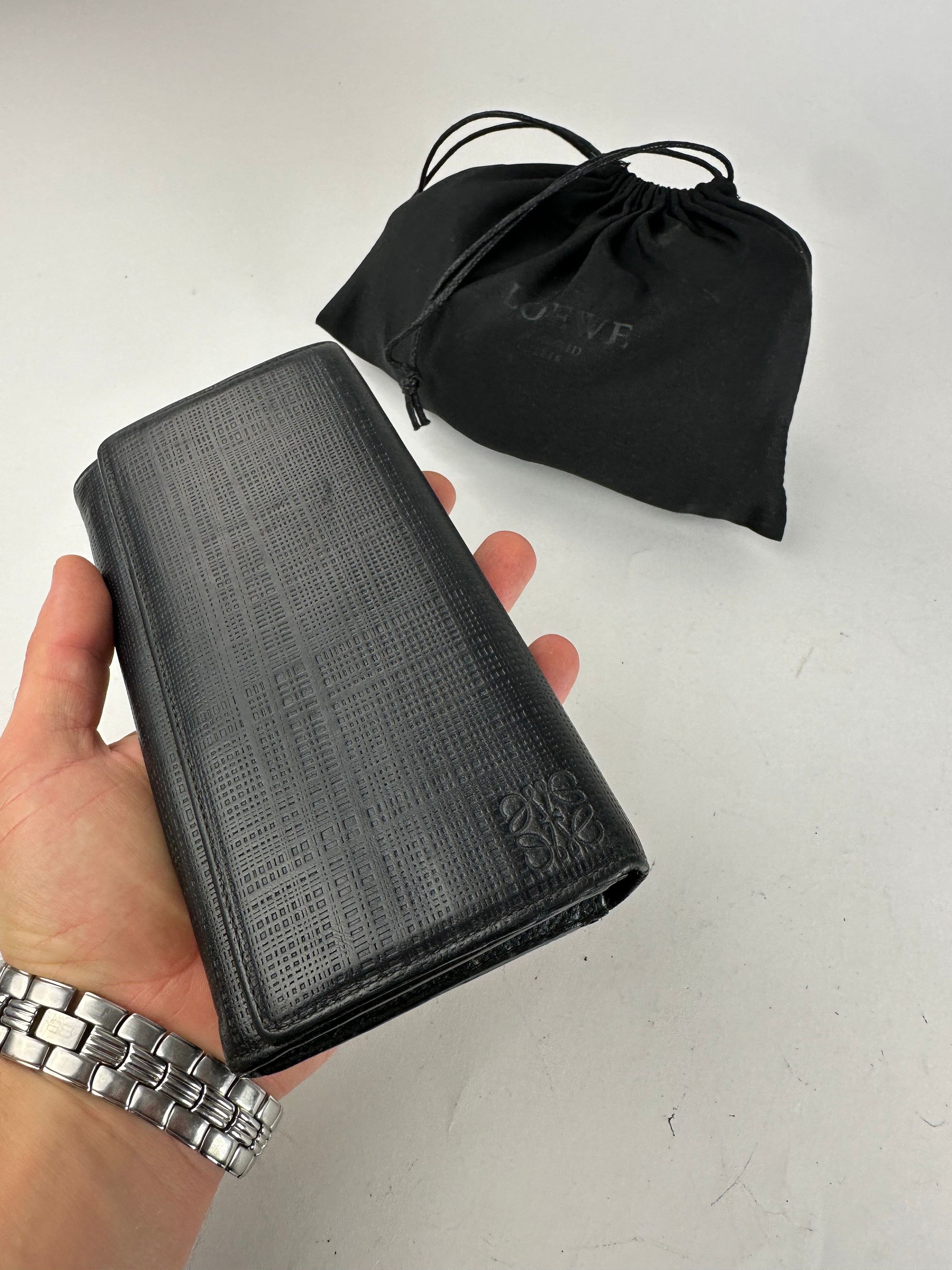 Loewe Vintage Madrid Leather Wallet Black Size ONE SIZE - 3 Thumbnail