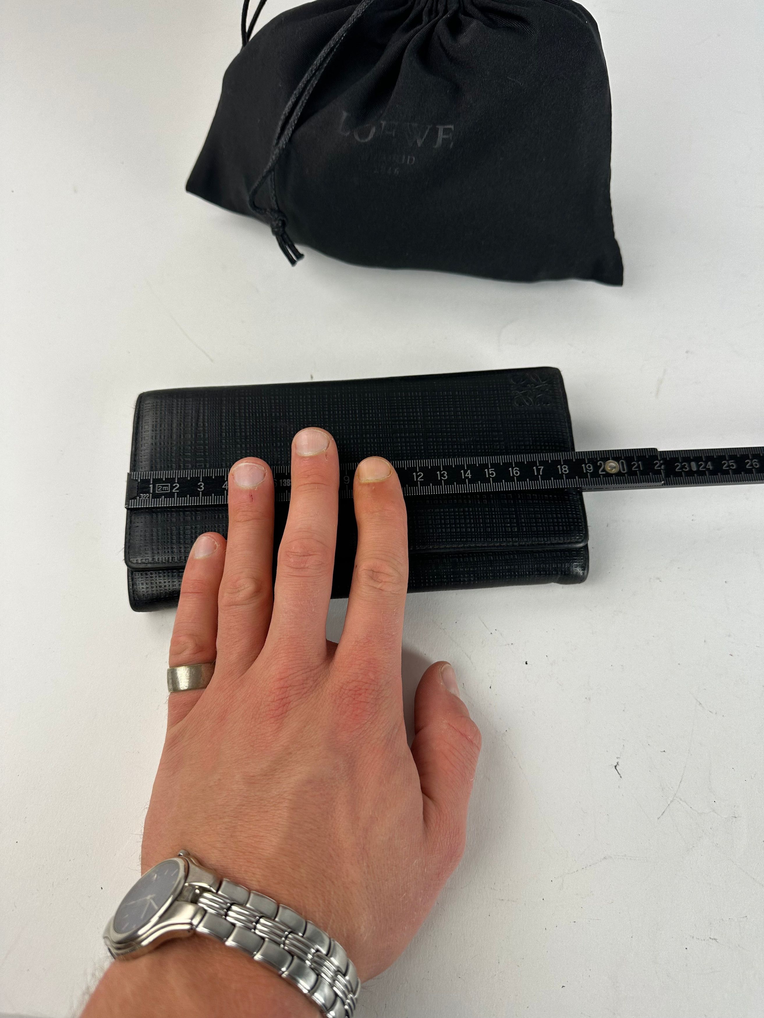 Loewe Vintage Madrid Leather Wallet Black Size ONE SIZE - 9 Thumbnail