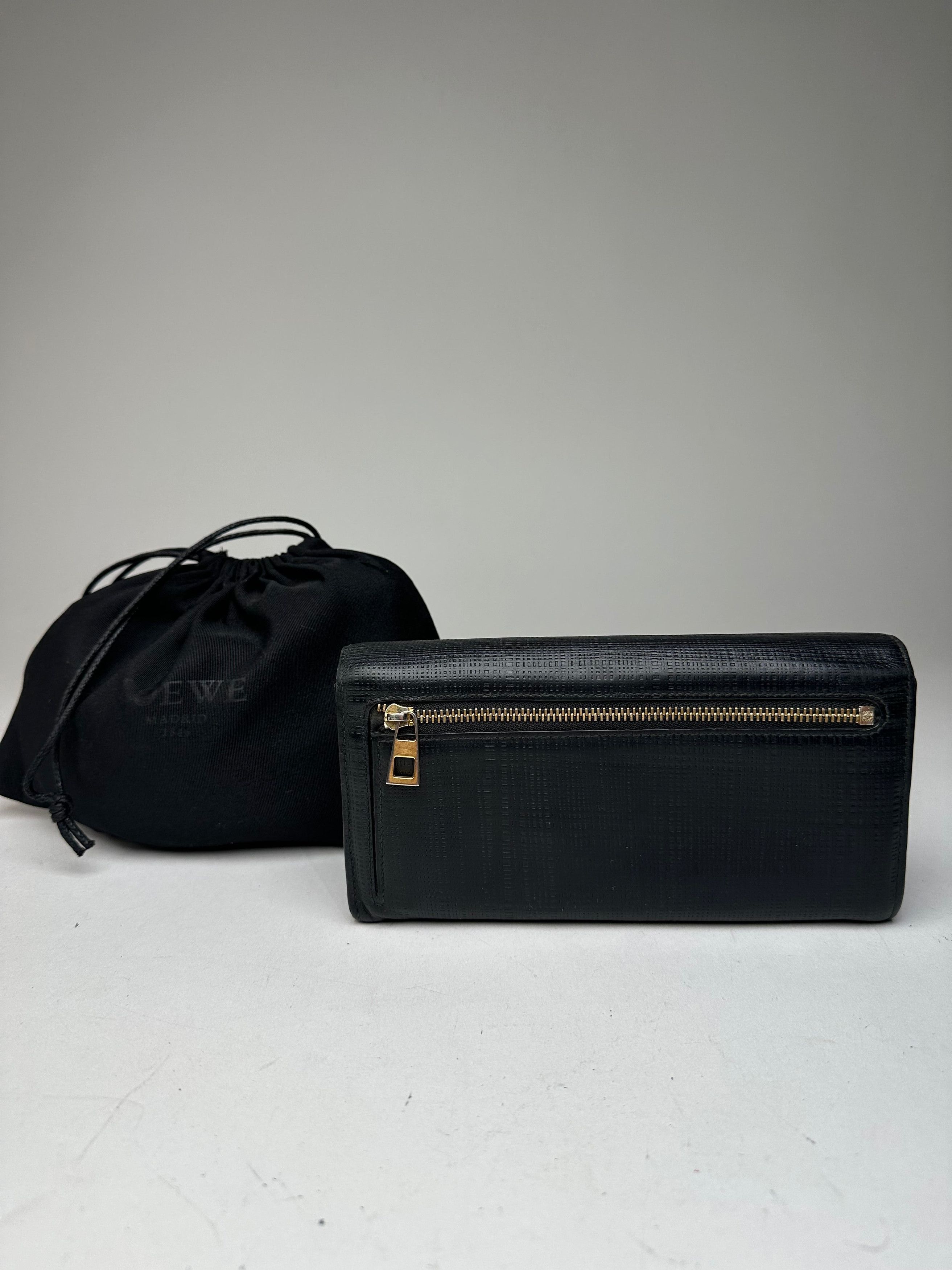 Loewe Vintage Madrid Leather Wallet Black Size ONE SIZE - 12 Thumbnail