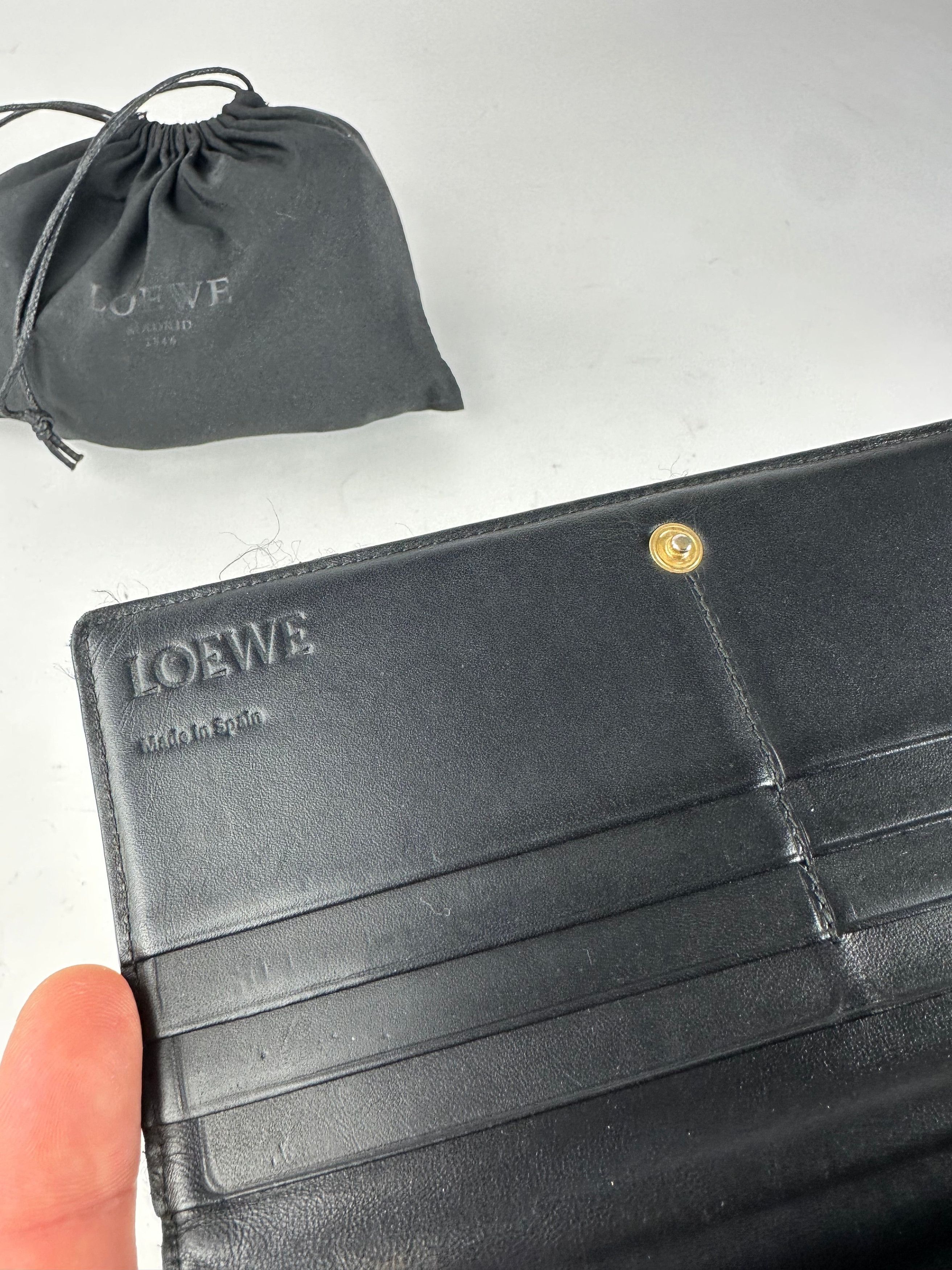 Loewe Vintage Madrid Leather Wallet Black Size ONE SIZE - 6 Thumbnail