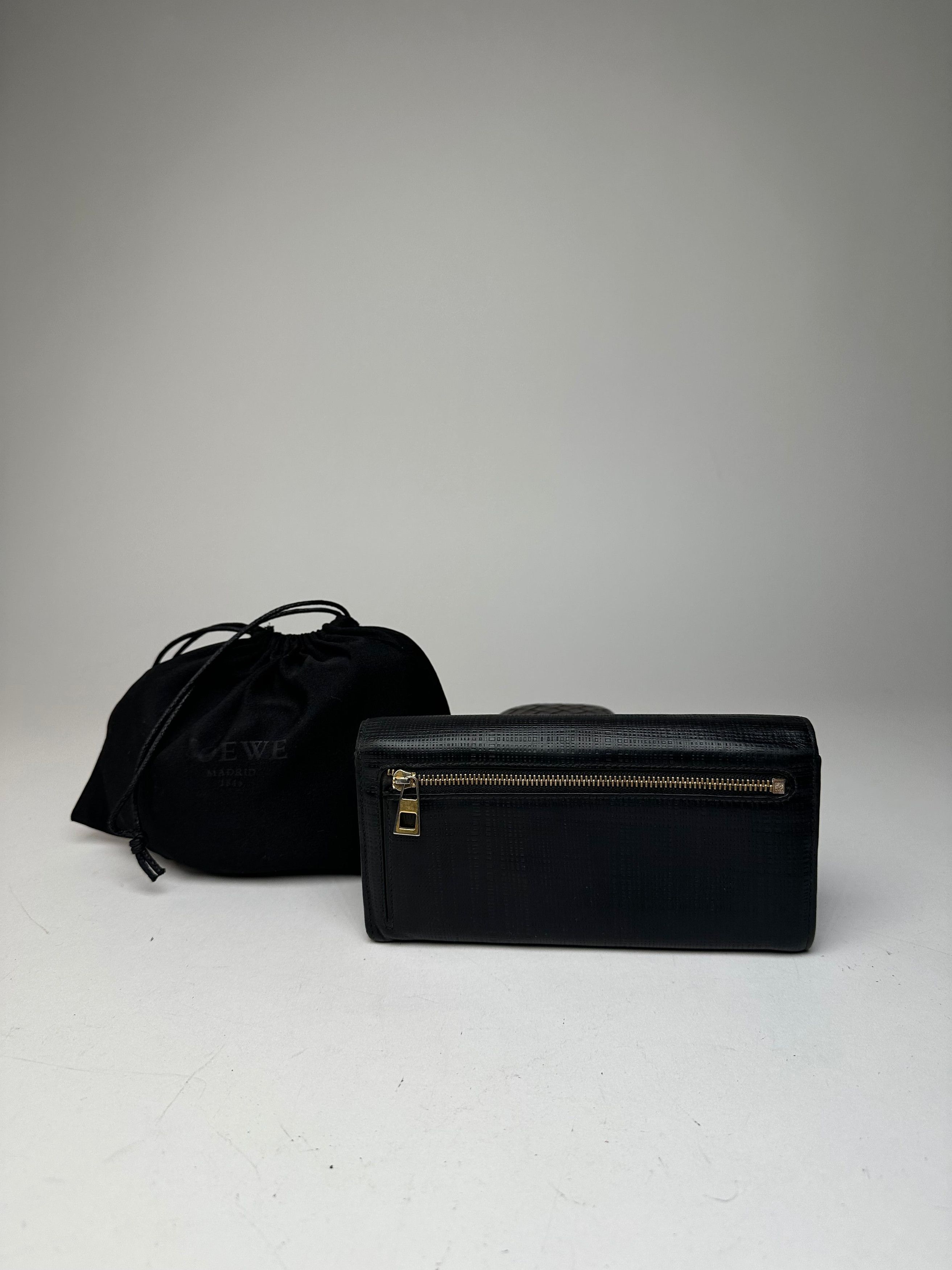 Loewe Vintage Madrid Leather Wallet Black Size ONE SIZE - 2 Thumbnail
