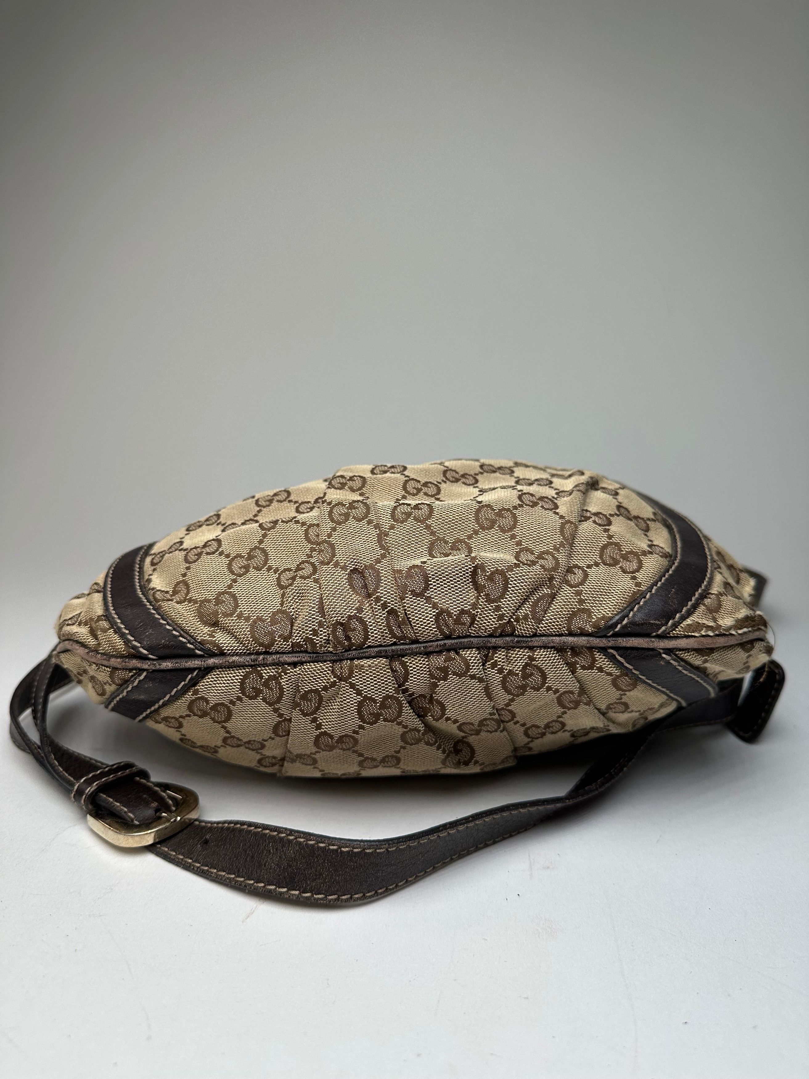 Gucci Vintage Monogram D-Ring Shoulder / Crossbody Bag Beige Brown Size ONE SIZE - 10 Thumbnail