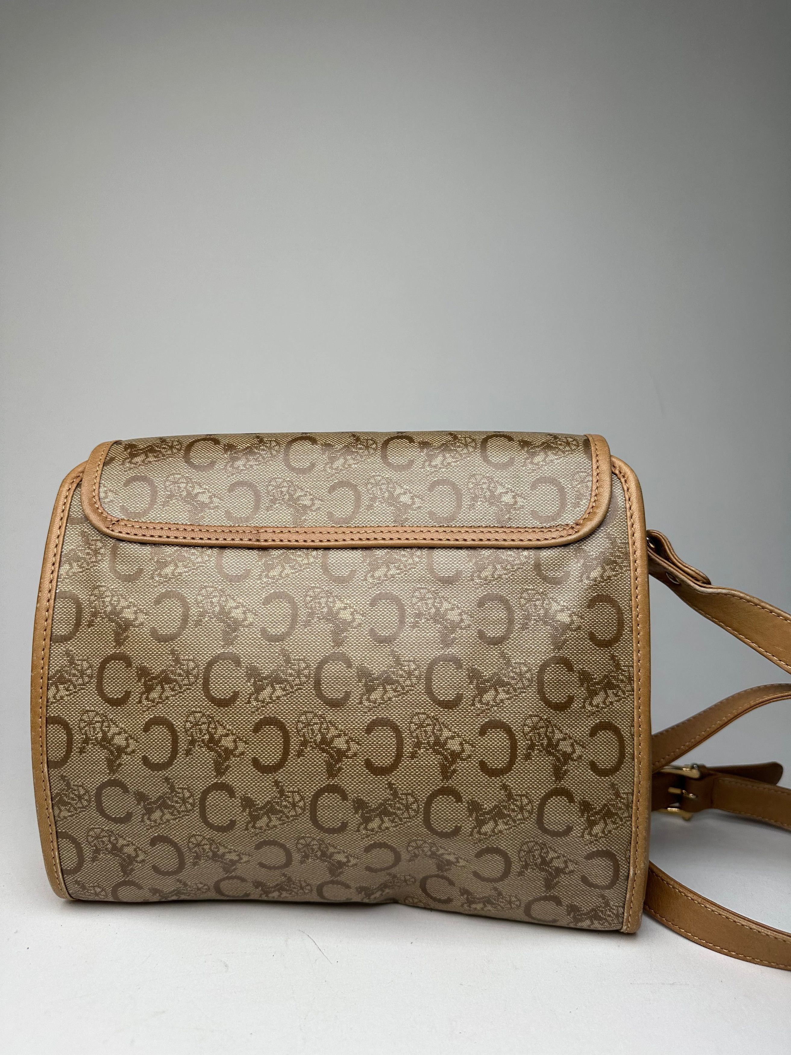 Celine Vintage Monogram Shoulder / Crossbody Bag Gold Beige Size ONE SIZE - 15 Thumbnail