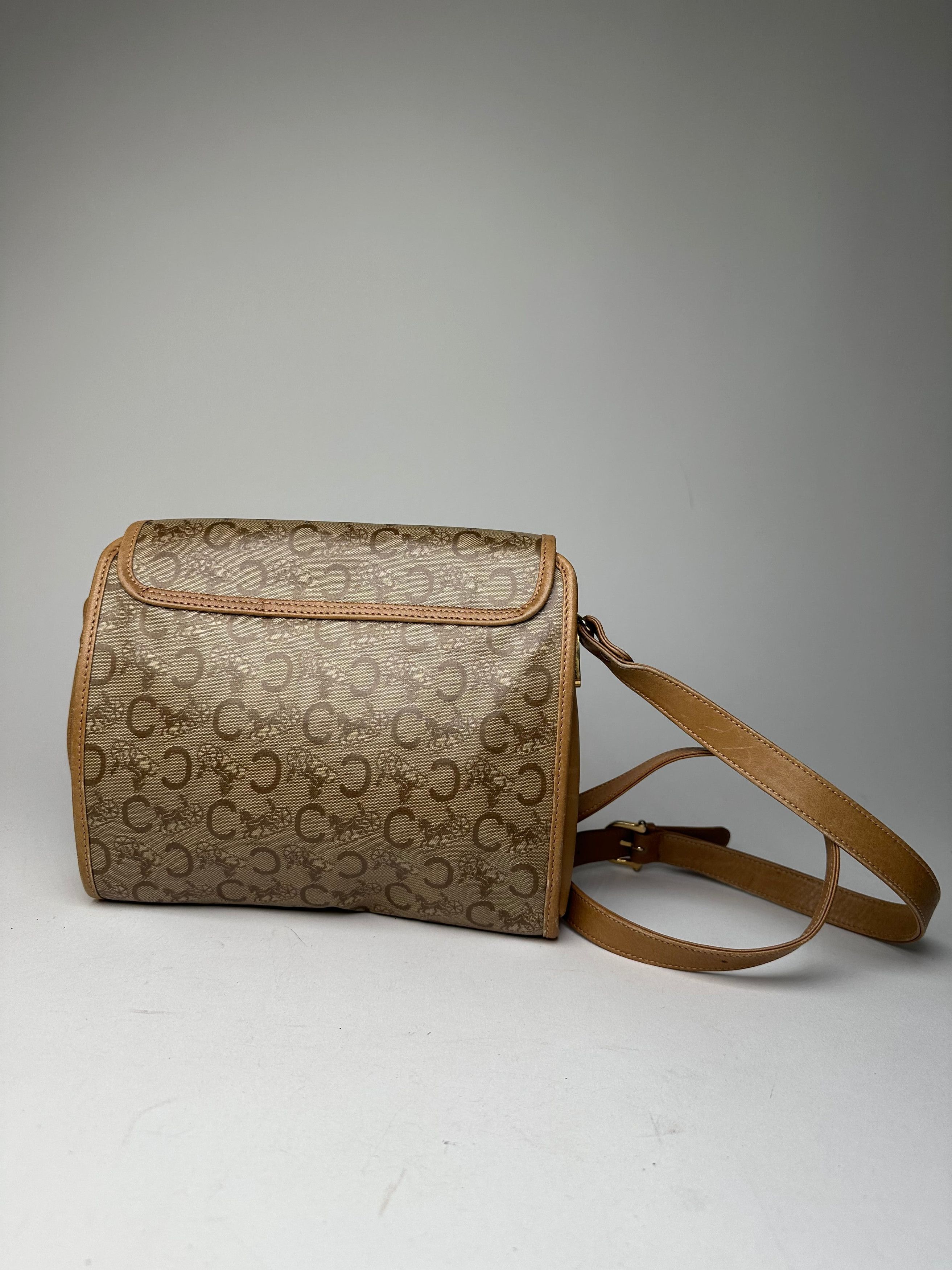 Celine Vintage Monogram Shoulder / Crossbody Bag Gold Beige Size ONE SIZE - 2 Thumbnail