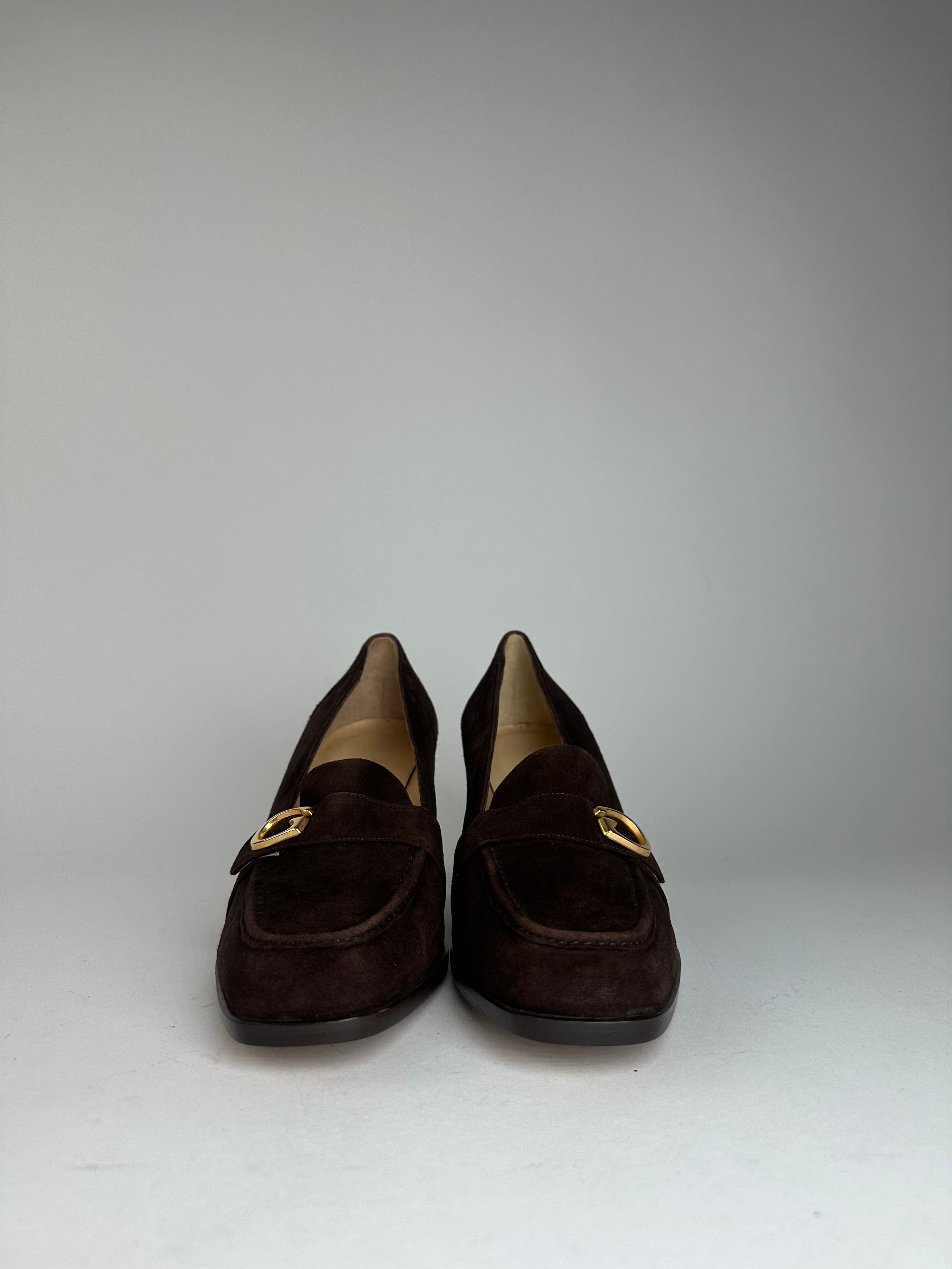 Gucci Vintage Suede Pumps Brown EU36,5 Size US 5.5 / IT 35.5 - 3 Thumbnail