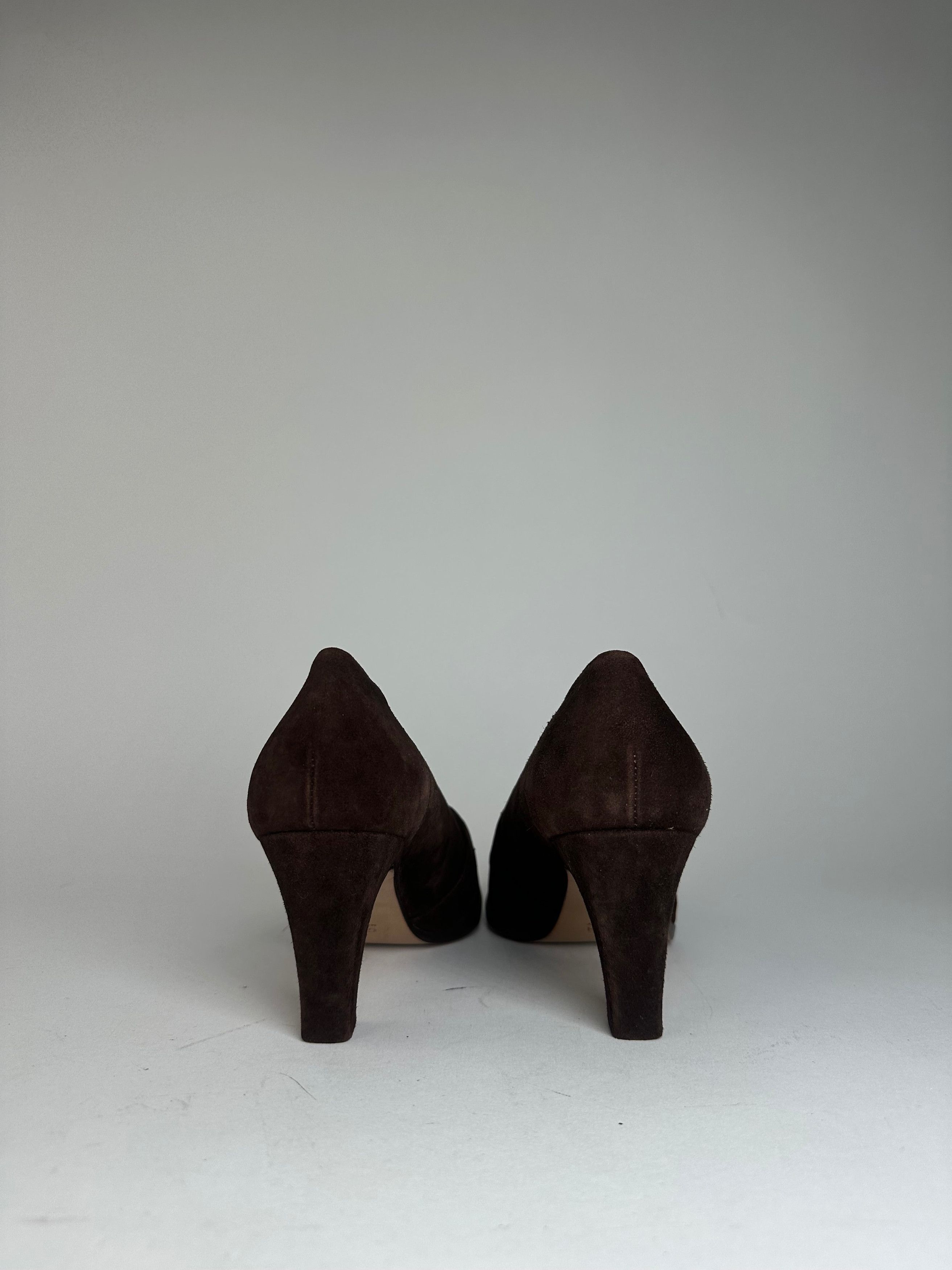 Gucci Vintage Suede Pumps Brown EU36,5 Size US 5.5 / IT 35.5 - 4 Thumbnail