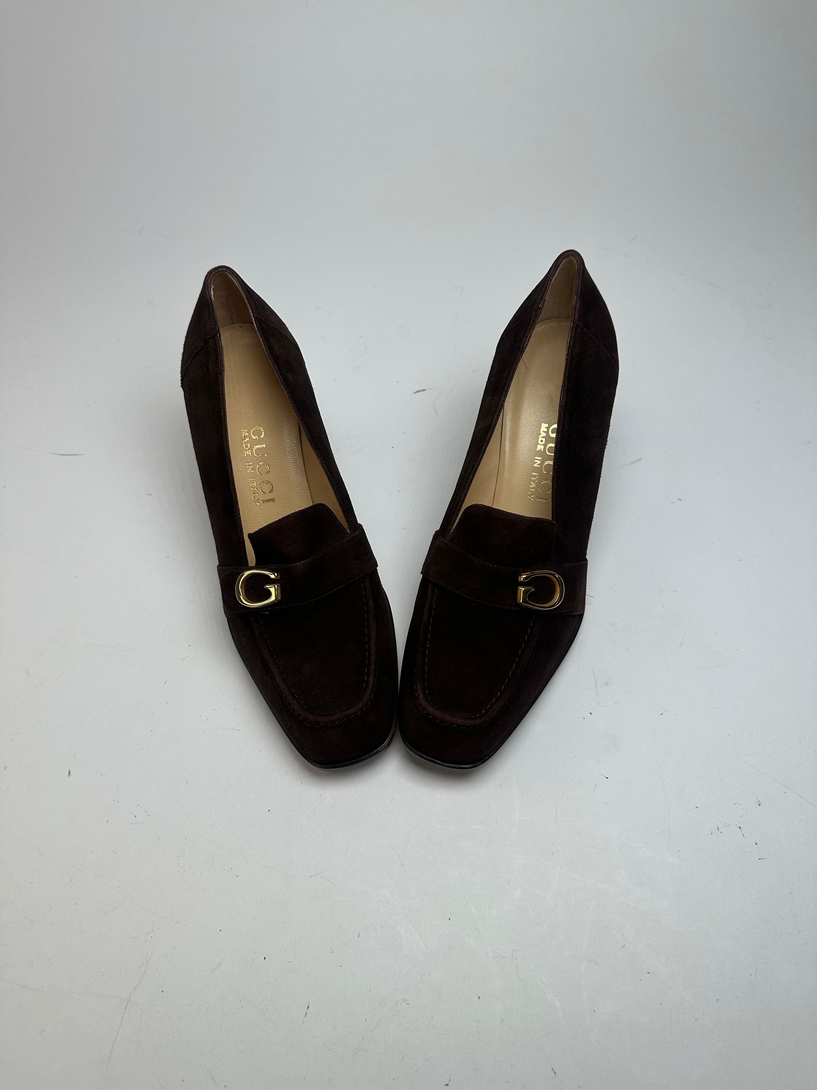 Gucci Vintage Suede Pumps Brown EU36,5 Size US 5.5 / IT 35.5 - 7 Thumbnail