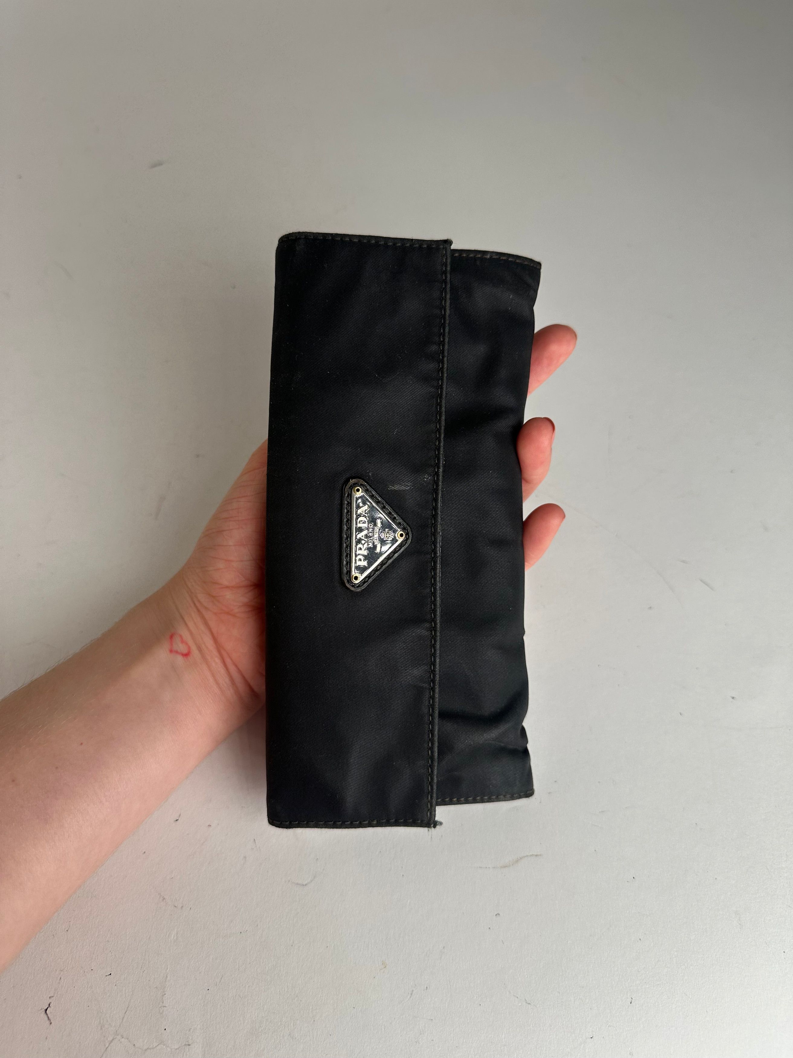 Prada Vintage Triangle Wallet Black Size ONE SIZE - 3 Thumbnail