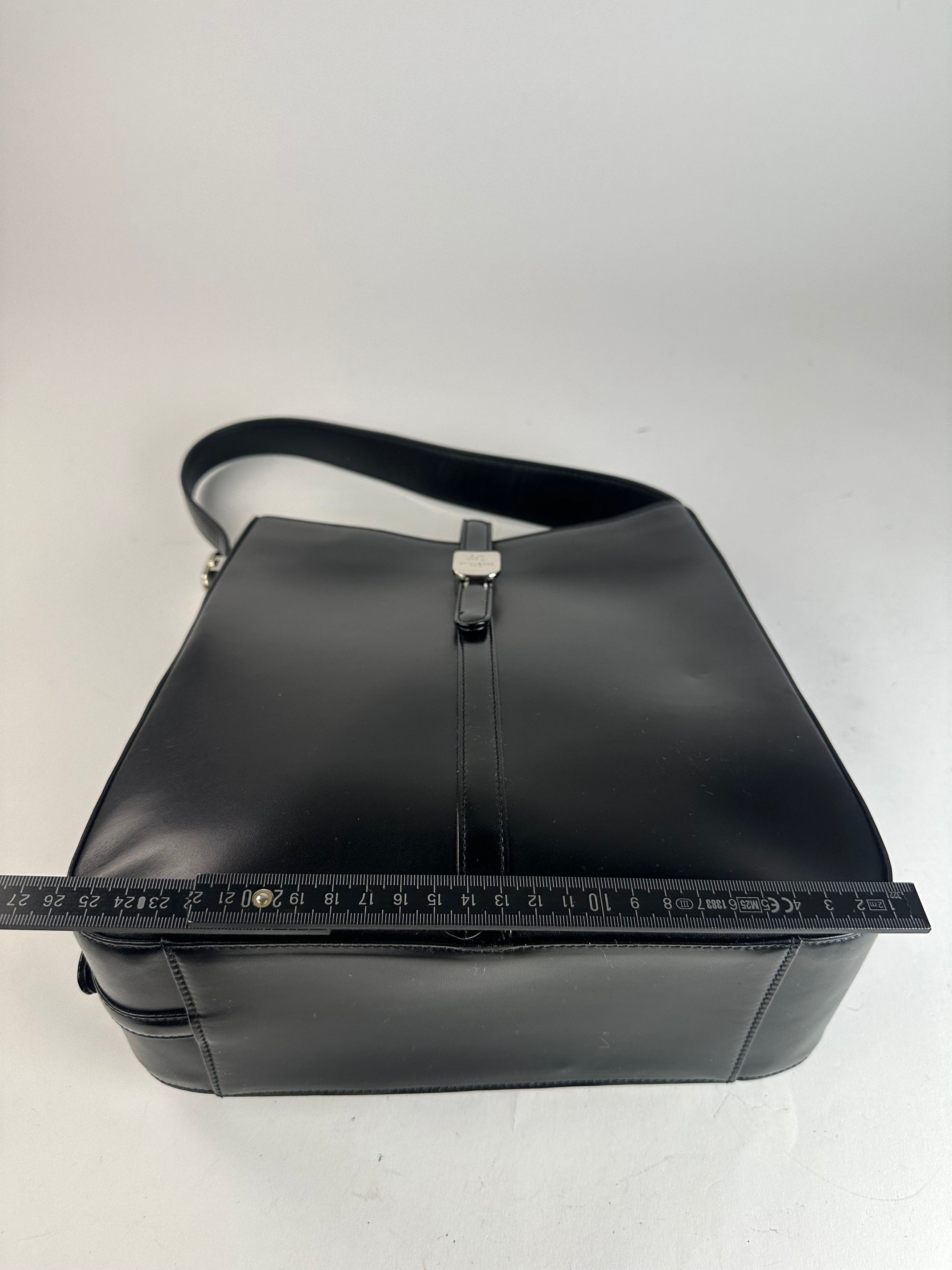 Courreges Vintage Leather Handbag Black Size ONE SIZE - 9 Thumbnail
