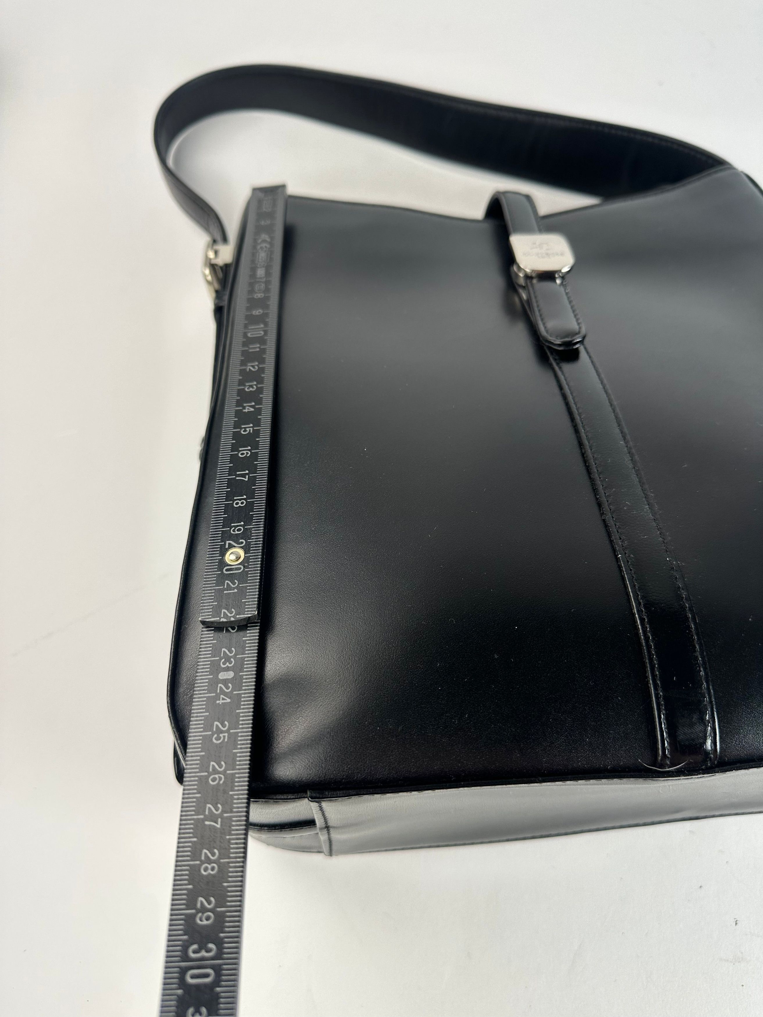 Courreges Vintage Leather Handbag Black Size ONE SIZE - 8 Thumbnail